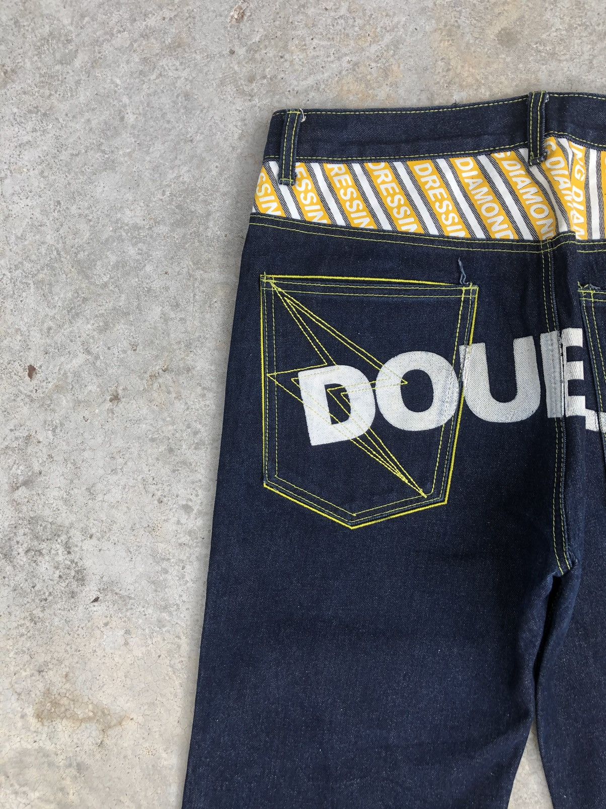 Japanese Brand Japanese Double D Spellout Embroidered Jeans Size US 35 - 9 Thumbnail