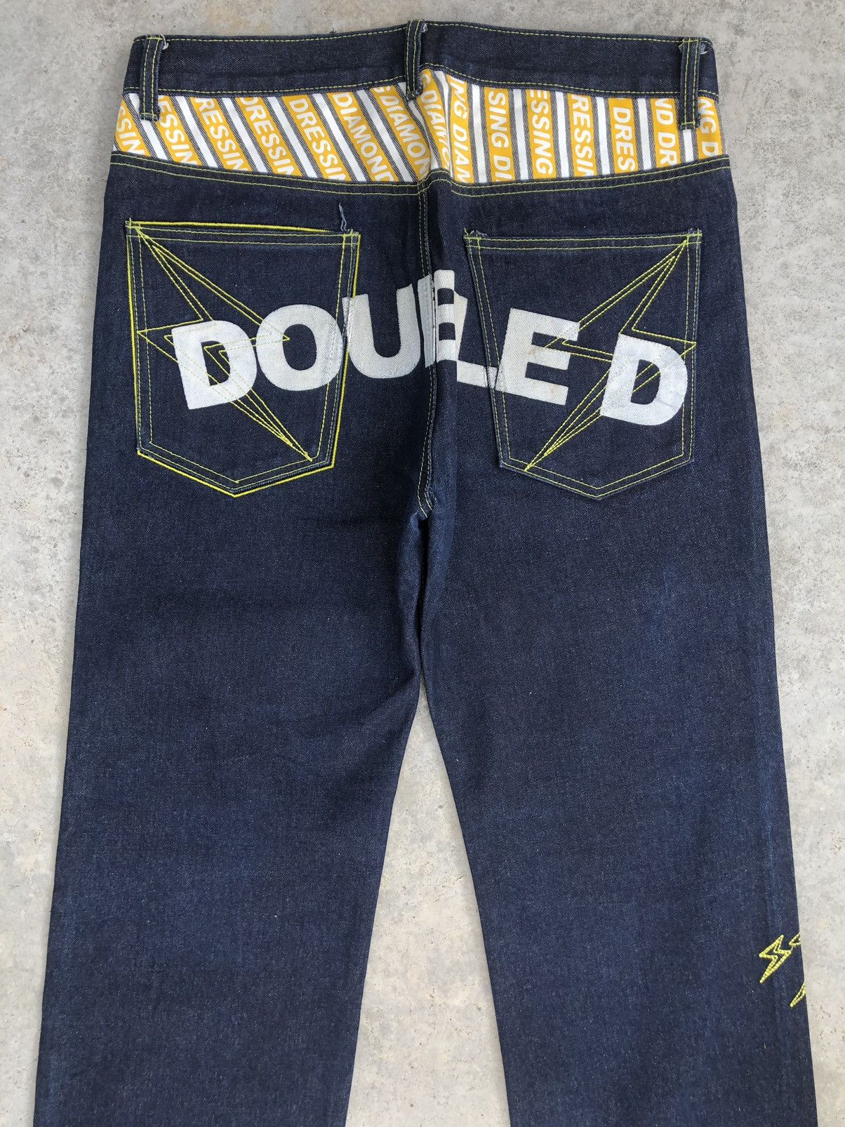 Japanese Brand Japanese Double D Spellout Embroidered Jeans Size US 35 - 8 Thumbnail