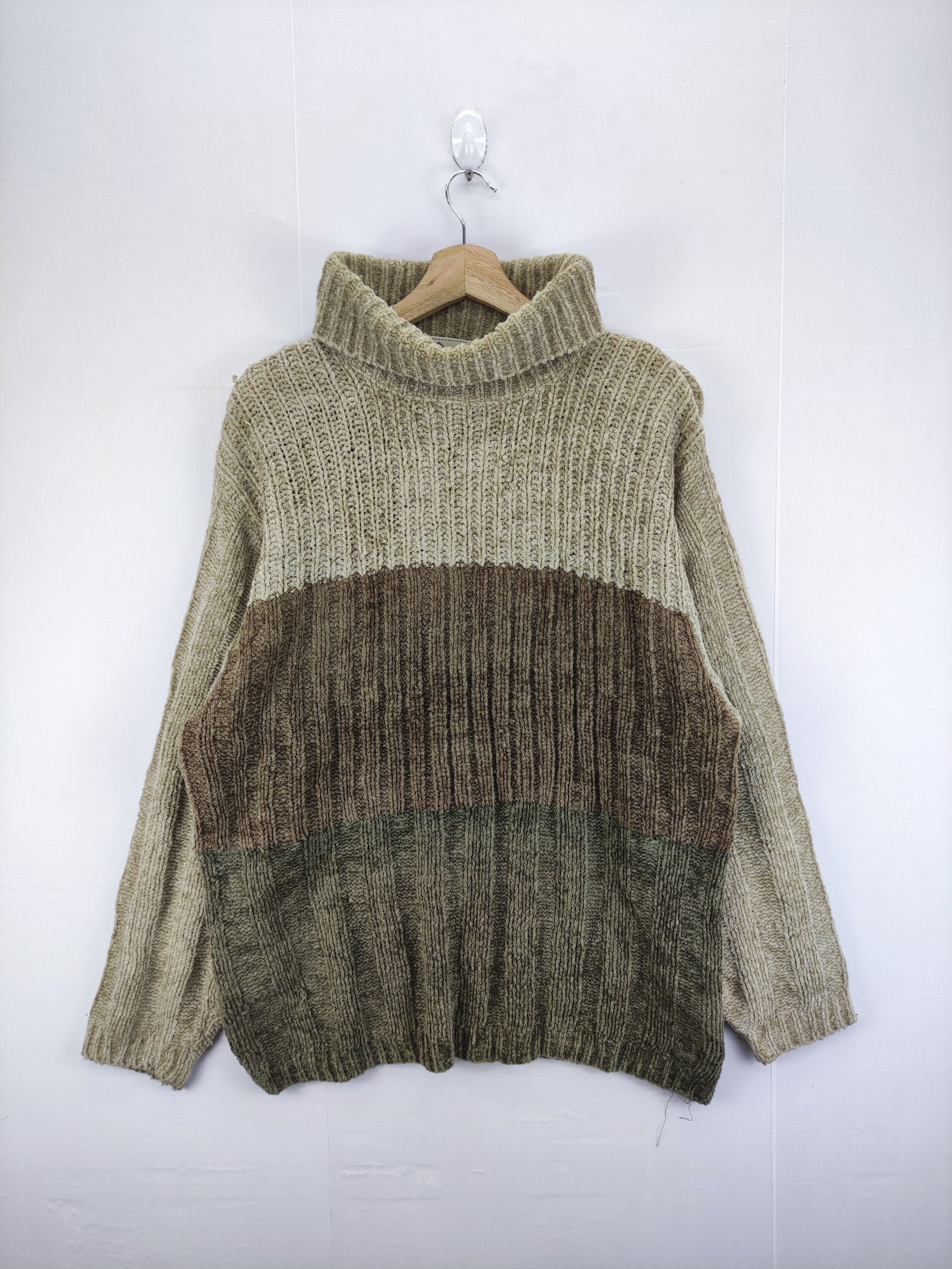 Aran Isles Knitwear Vintage knit Sweater Turtle Neck Haag Gents Size US L / EU 52-54 / 3 - 3 Thumbnail