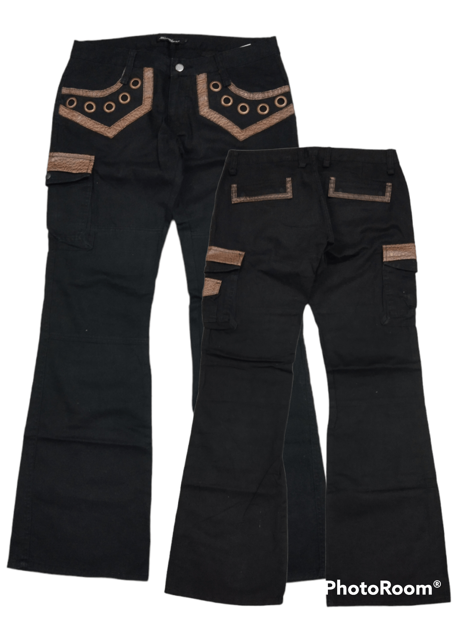 Japanese Brand FLARE CARGO ROOT THREE PANTS Size US 33 - 1 Thumbnail