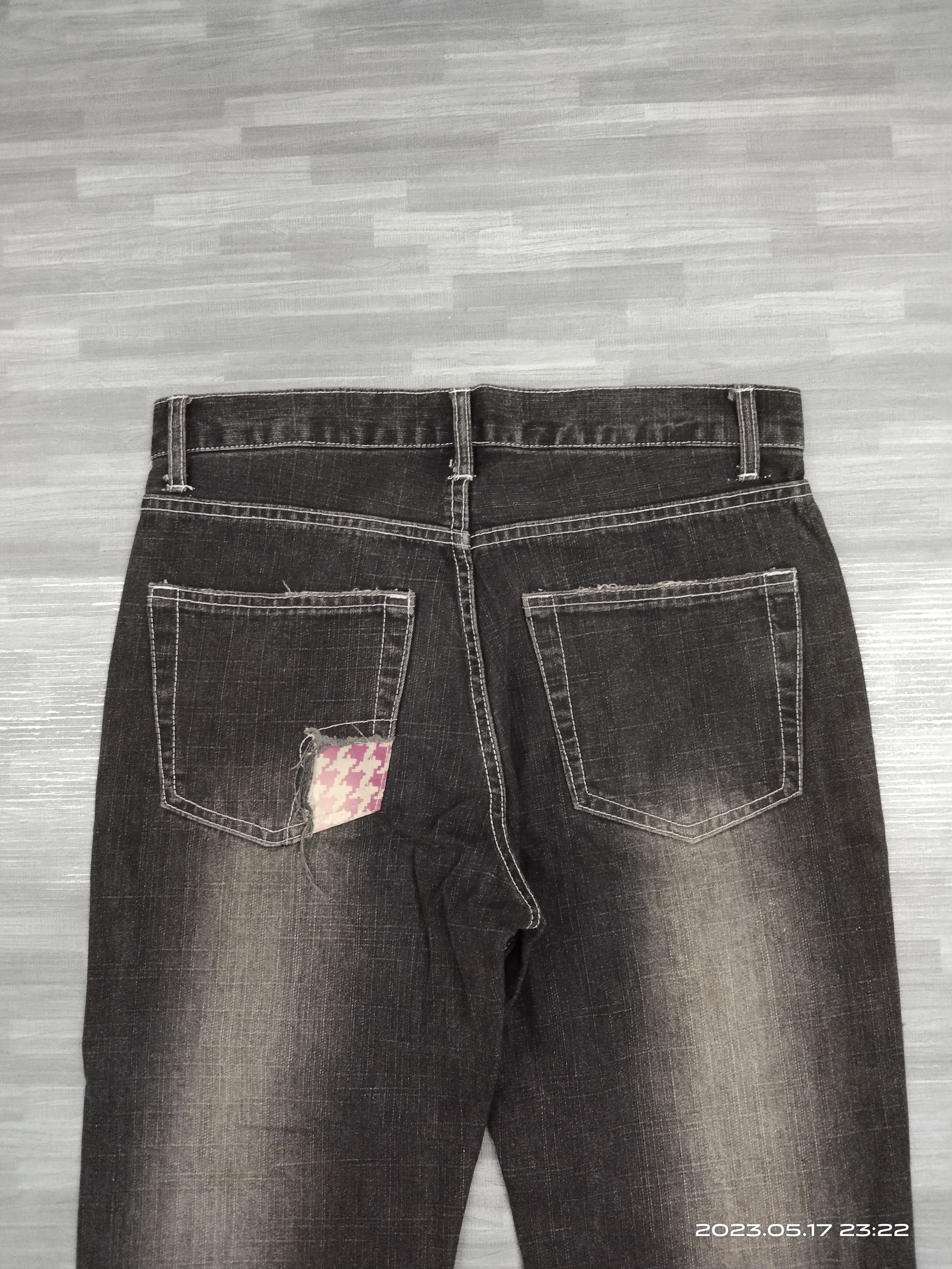 Japanese Brand FLARE SICK RIPED FREEBEAT DIAG DENIM PANTS Size US 31 - 6 Thumbnail