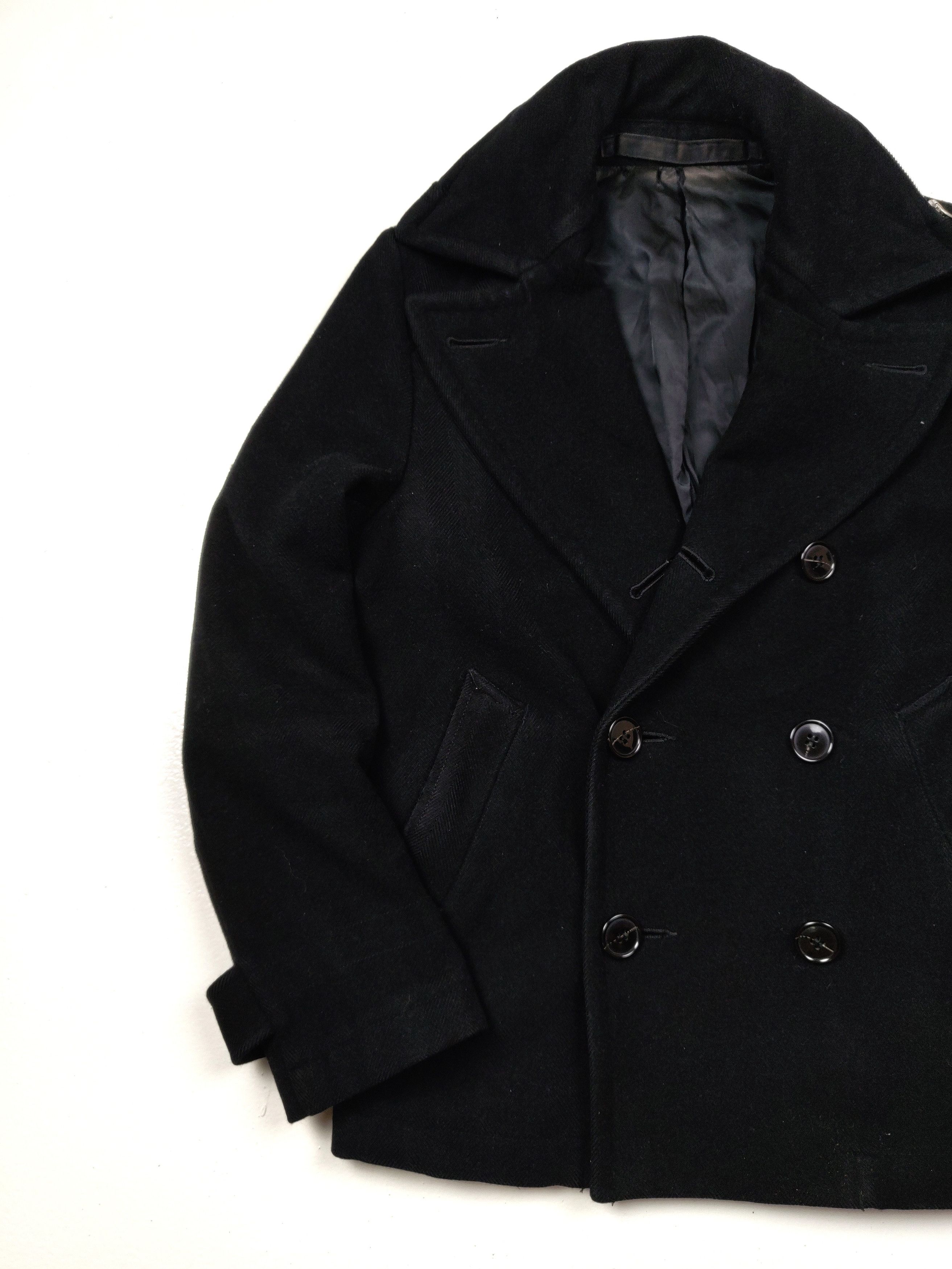 CABANE de ZUCCa Cabane De Zucca Black Hooded Wool Double Breasted Button Size US M / EU 48-50 / 2 - 3 Thumbnail