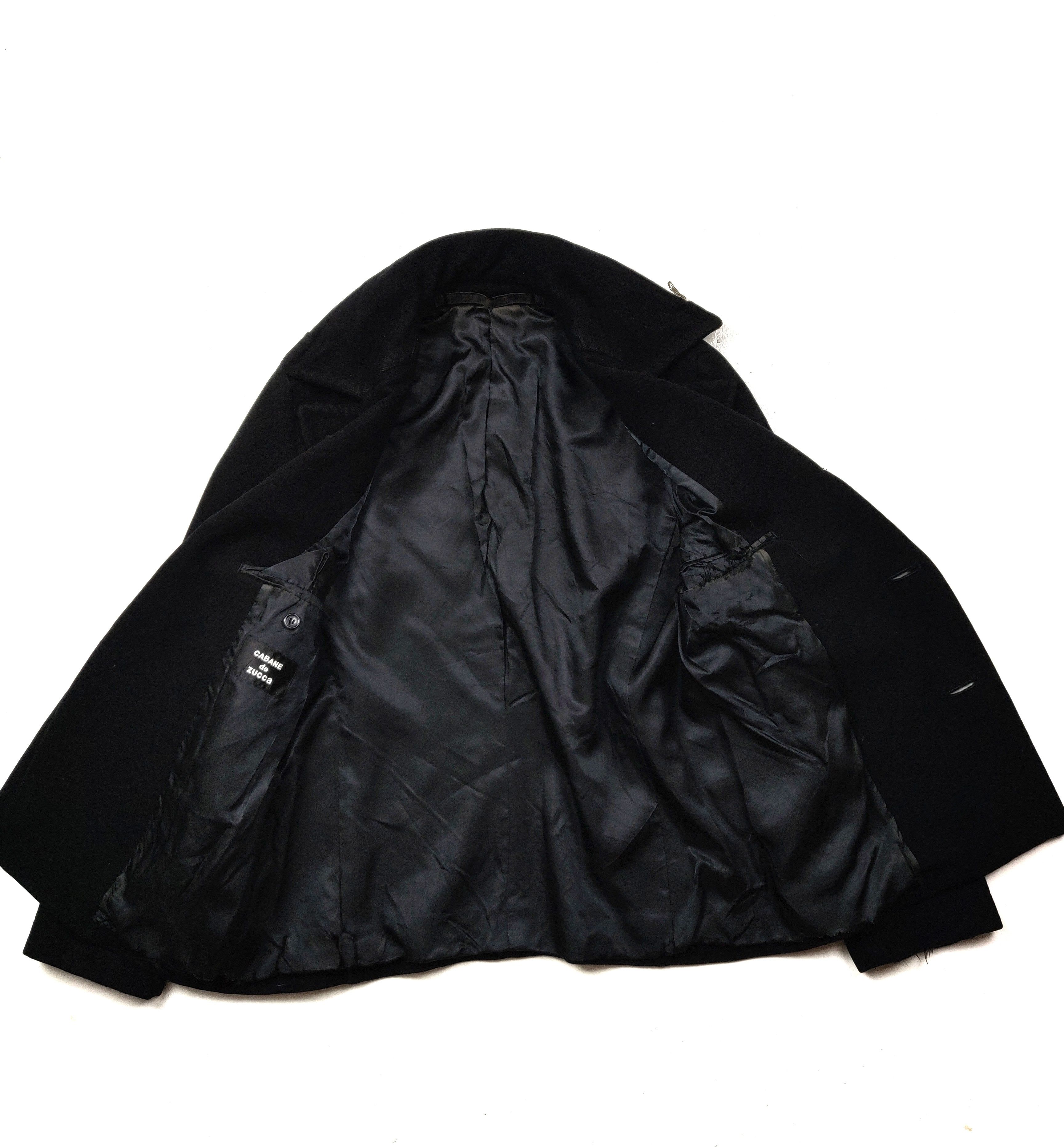 CABANE de ZUCCa Cabane De Zucca Black Hooded Wool Double Breasted Button Size US M / EU 48-50 / 2 - 7 Thumbnail