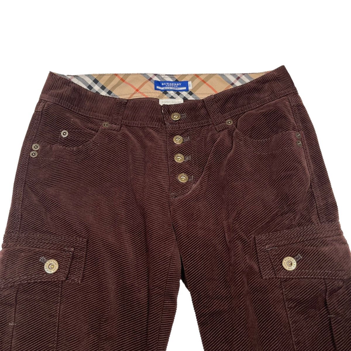 Burberry Burberry Corduroy Cargo Archive Beige Short Pants Size US 27 - 2 Thumbnail