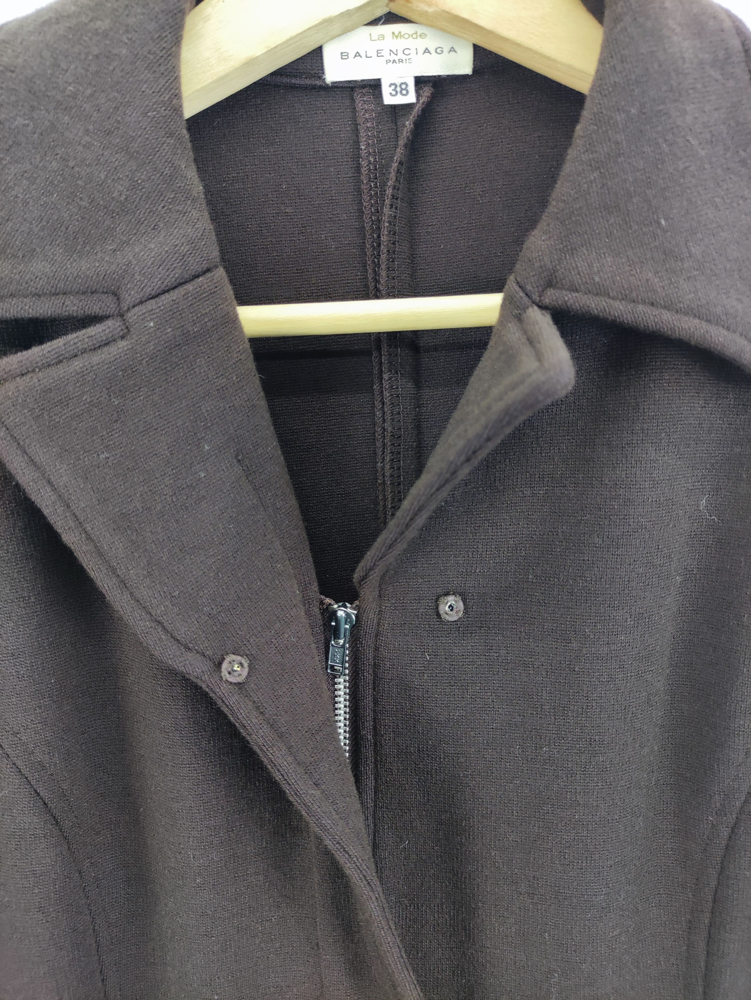 Balenciaga Balenciaga La Mode Charcoal Pantsuit Zipper Jacket Size XS / US 0-2 / IT 36-38 - 3 Thumbnail