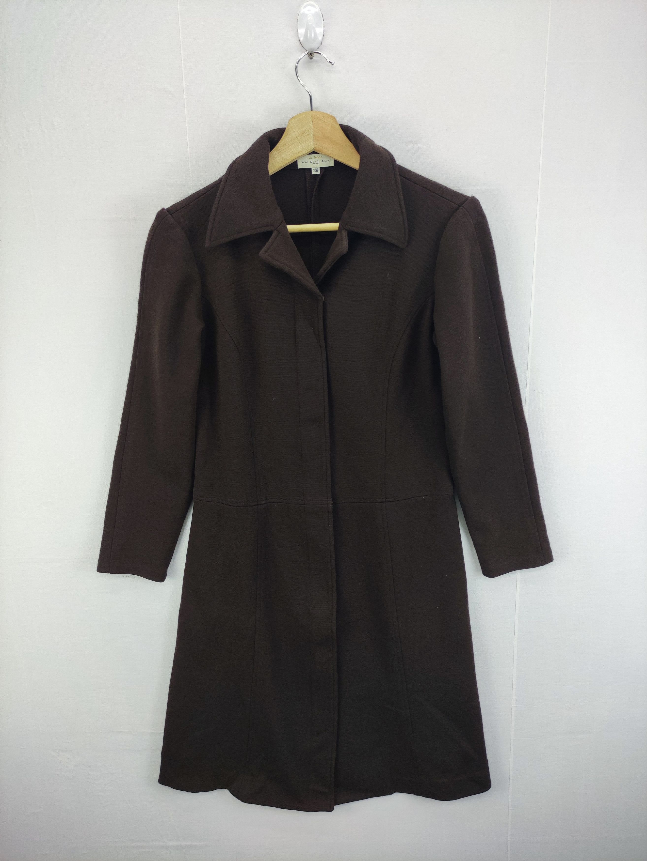 Balenciaga Balenciaga La Mode Charcoal Pantsuit Zipper Jacket Size XS / US 0-2 / IT 36-38 - 1 Thumbnail