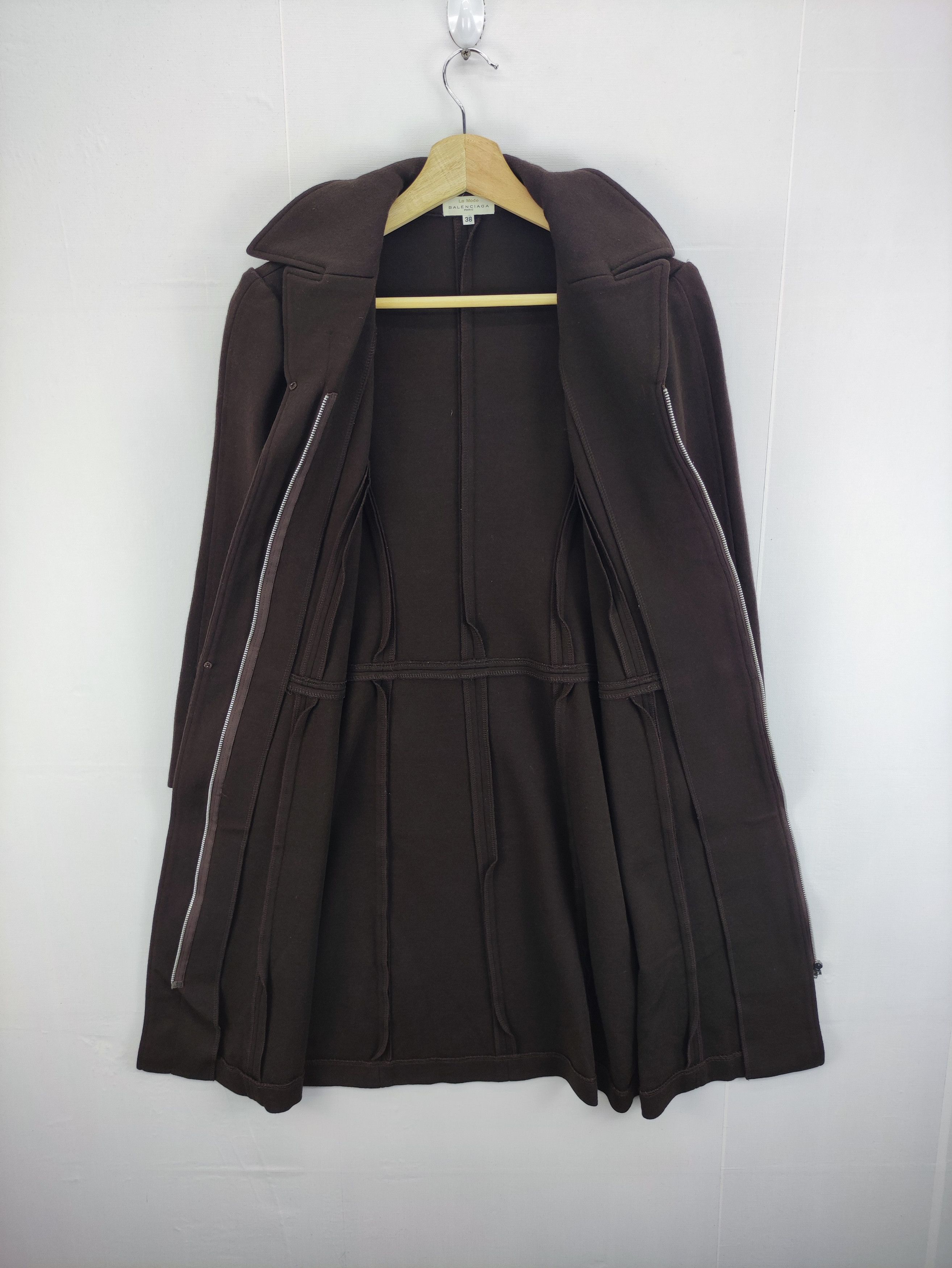 Balenciaga Balenciaga La Mode Charcoal Pantsuit Zipper Jacket Size XS / US 0-2 / IT 36-38 - 8 Thumbnail