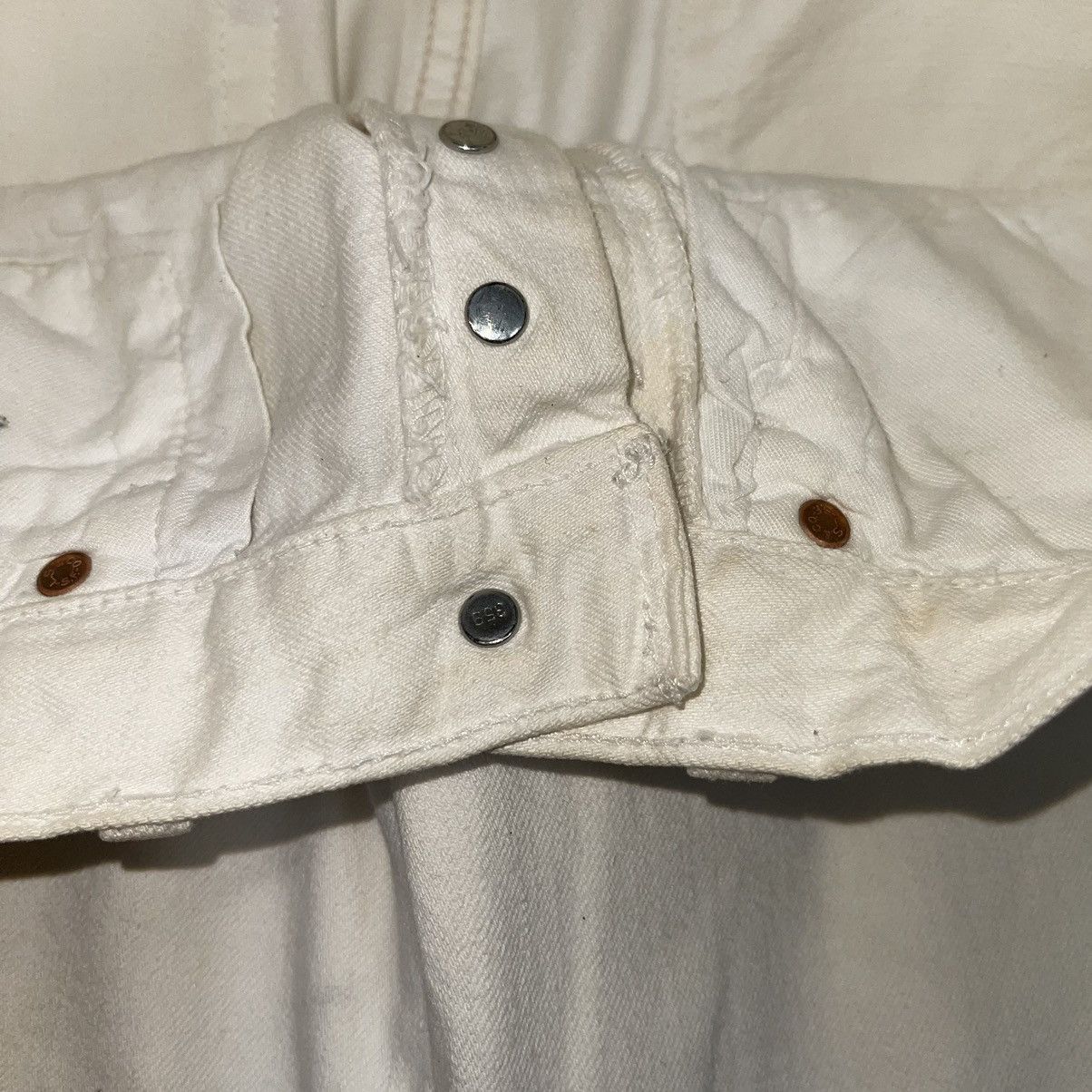 Levi's × Levi's Vintage Clothing × Vintage Vintage 90s Levi's 501 White Denim Jeans Size US 29 - 7 Thumbnail