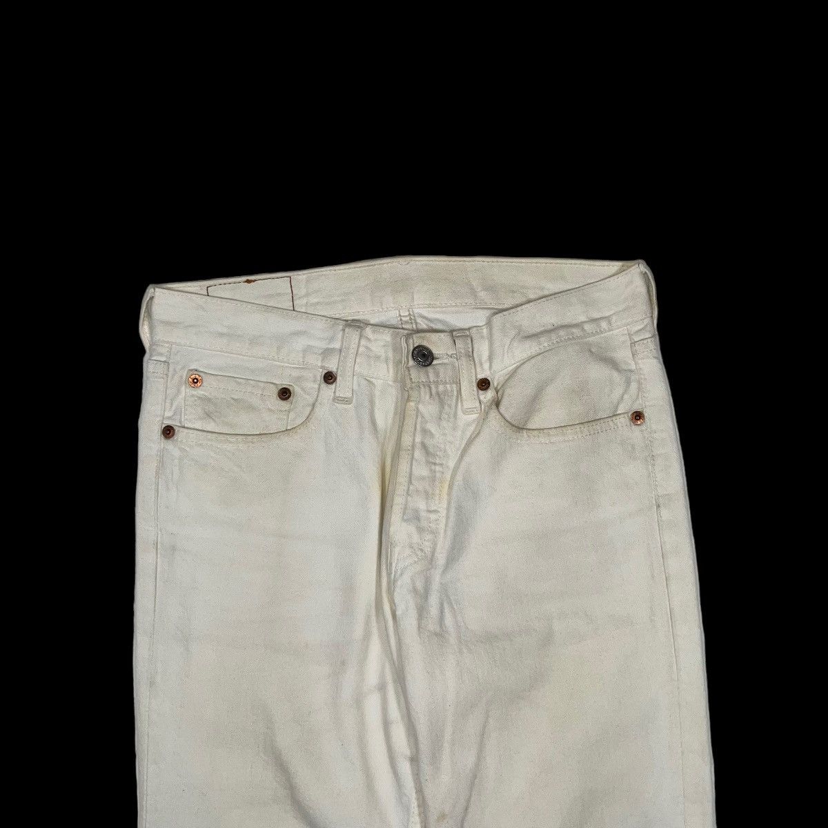 Levi's × Levi's Vintage Clothing × Vintage Vintage 90s Levi's 501 White Denim Jeans Size US 29 - 4 Thumbnail