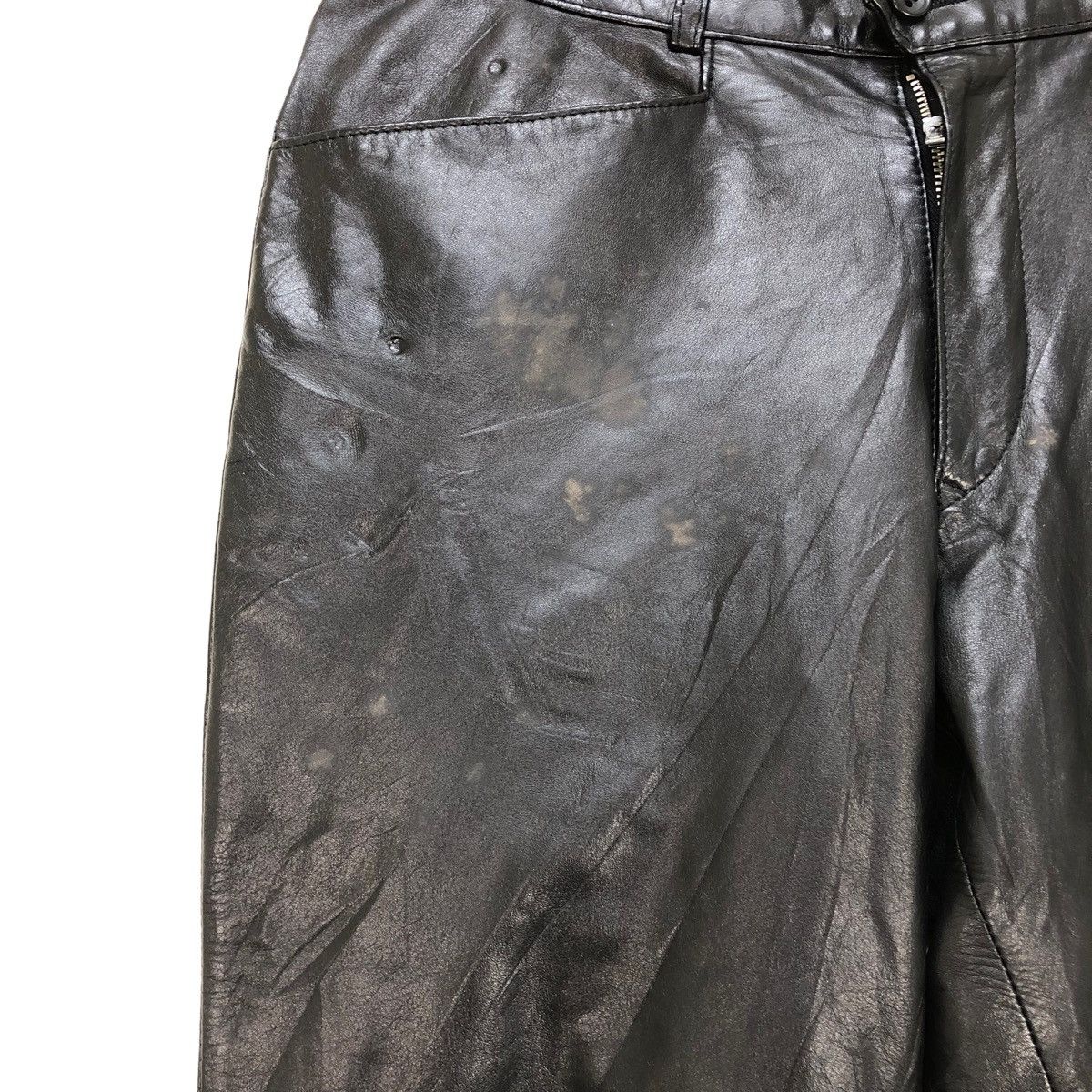 Genuine Leather 🔥Vintage Paul Smith Cowhide Leather Pants Size US 30 / EU 46 - 5 Thumbnail