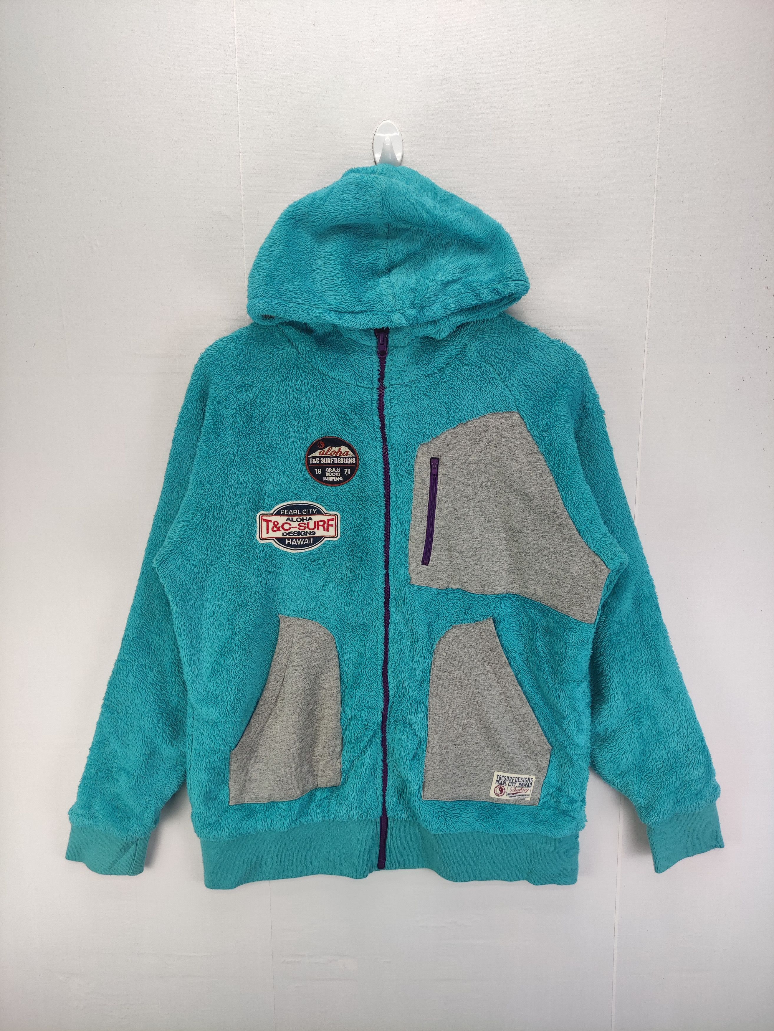 Vintage Vintage T&C Surf Sweater Fleece Hoodie Zipper Size US L / EU 52-54 / 3 - 1 Thumbnail