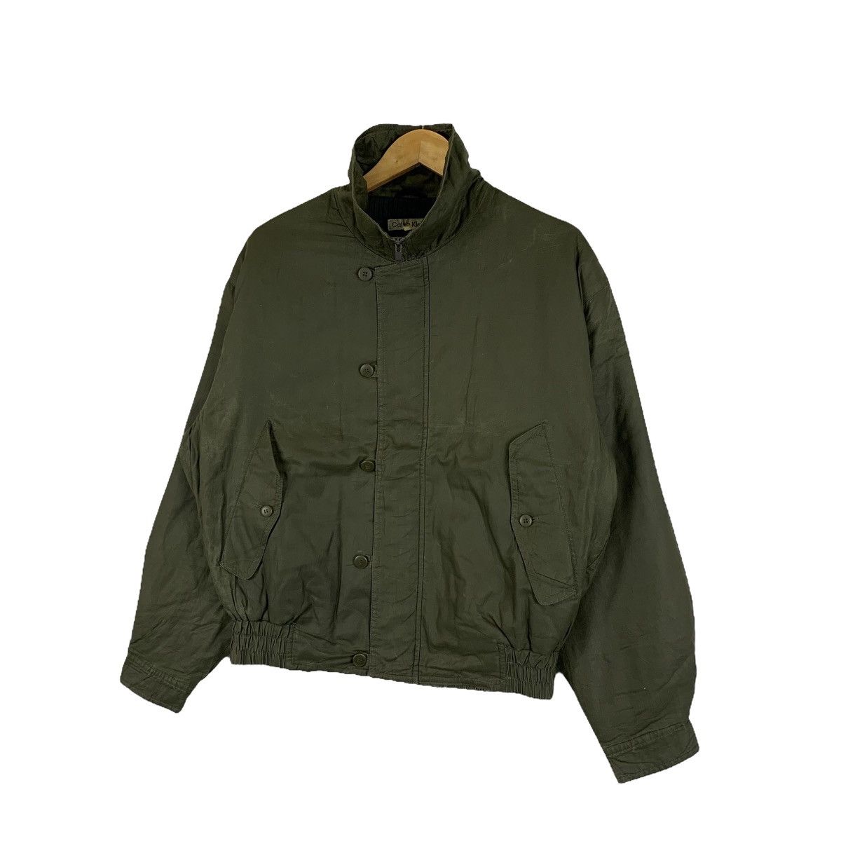 Calvin Klein × Vintage CALVIN KLEIN Casualwear Fashion Design Zipper Bomber Jacket Size US L / EU 52-54 / 3 - 4 Thumbnail