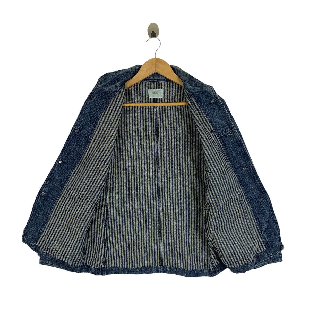 Indigo × Japanese Brand × Vintage DOMENGO Japanese Brand Casualwear Denim Jeans Coat Jacket Size S / US 4 / IT 40 - 3 Thumbnail