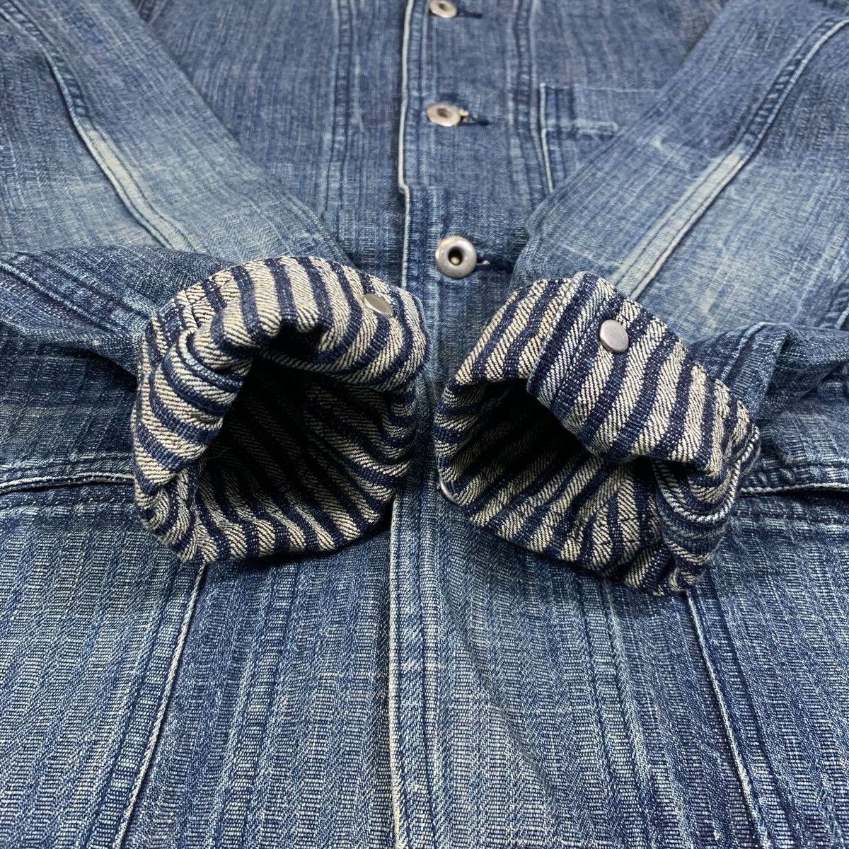 Indigo × Japanese Brand × Vintage DOMENGO Japanese Brand Casualwear Denim Jeans Coat Jacket Size S / US 4 / IT 40 - 11 Thumbnail