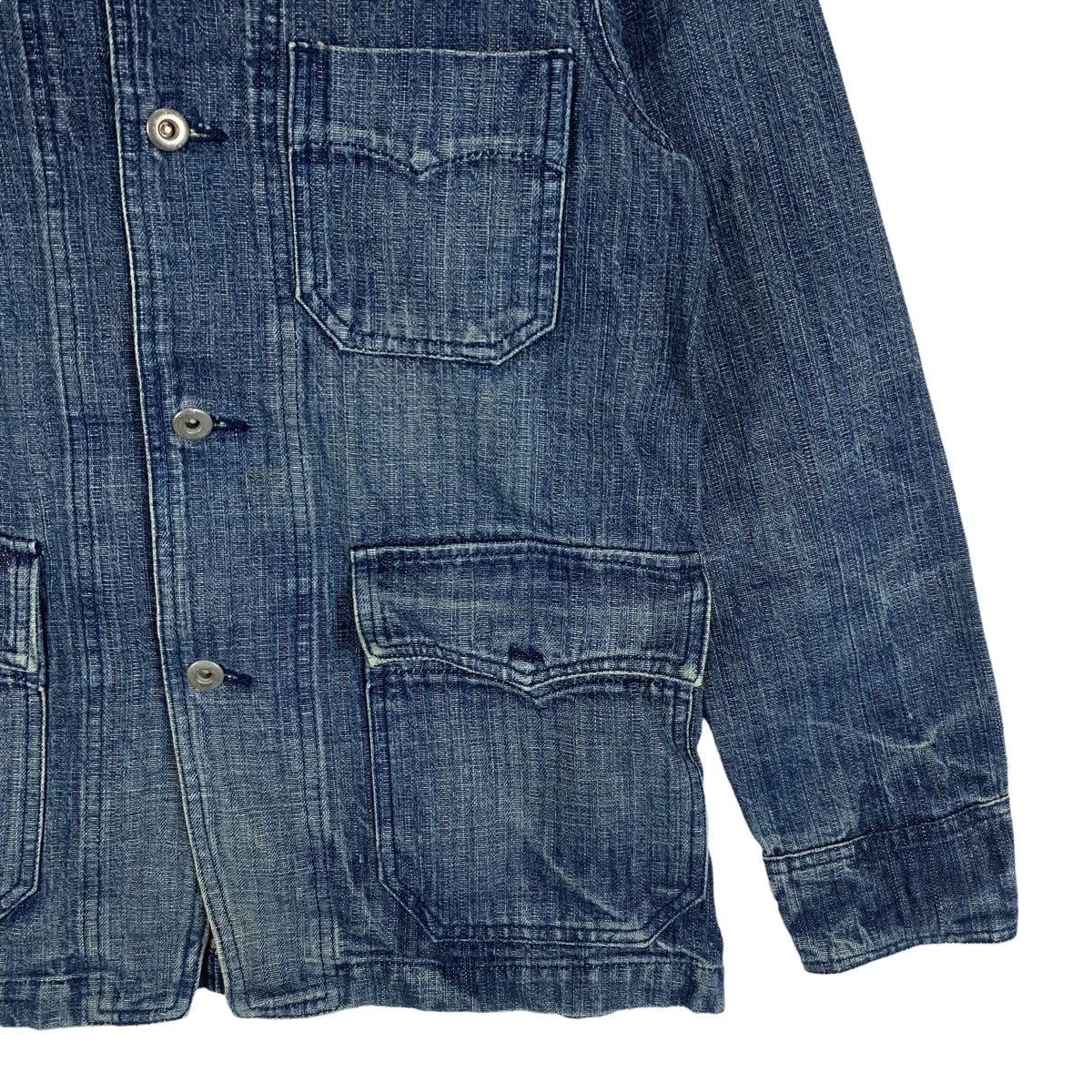 Indigo × Japanese Brand × Vintage DOMENGO Japanese Brand Casualwear Denim Jeans Coat Jacket Size S / US 4 / IT 40 - 9 Thumbnail