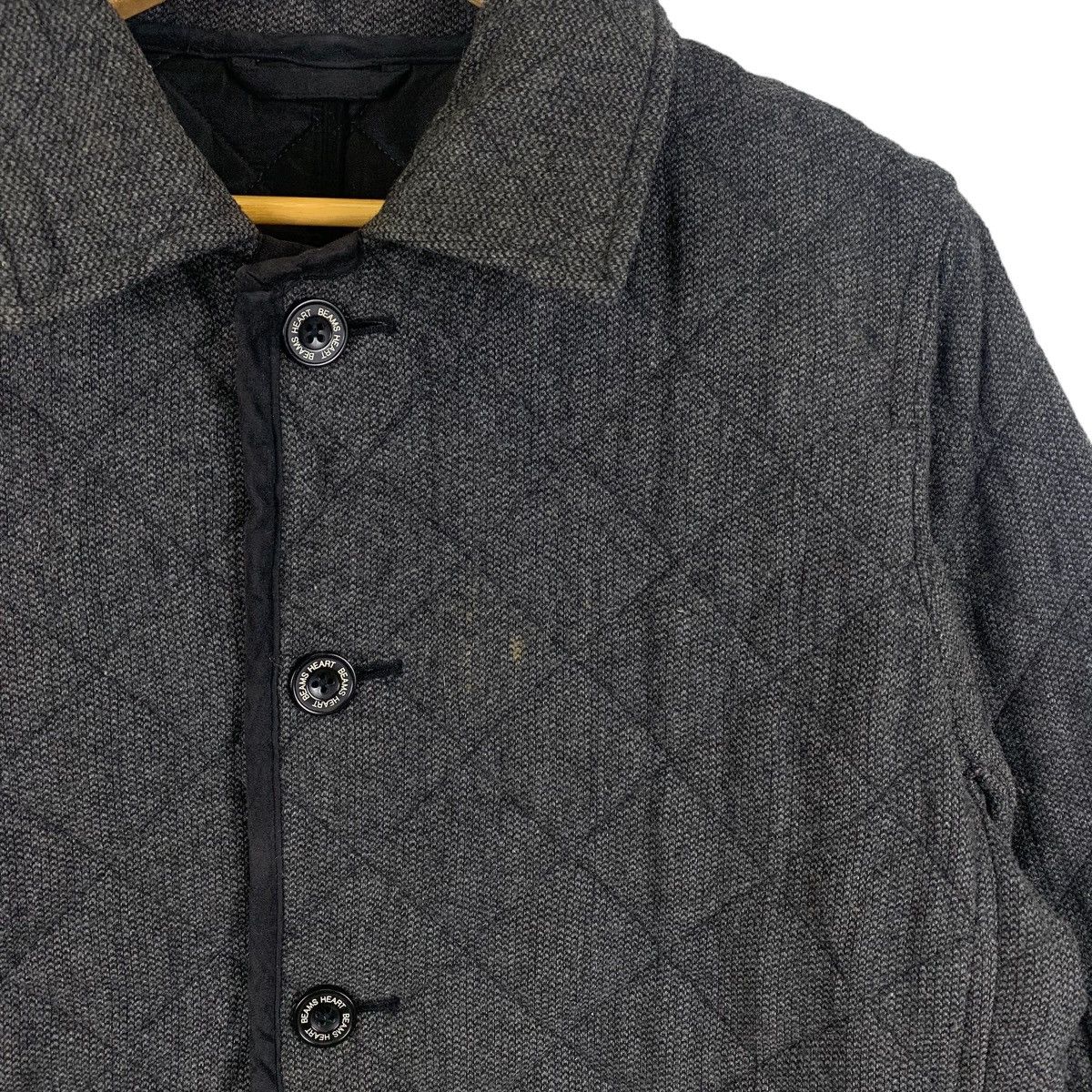 Beams Plus × Japanese Brand × Vintage BEAMS HEART Japanese Brand Fully Button Wool Quilted Jacket Size US XL / EU 56 / 4 - 8 Thumbnail