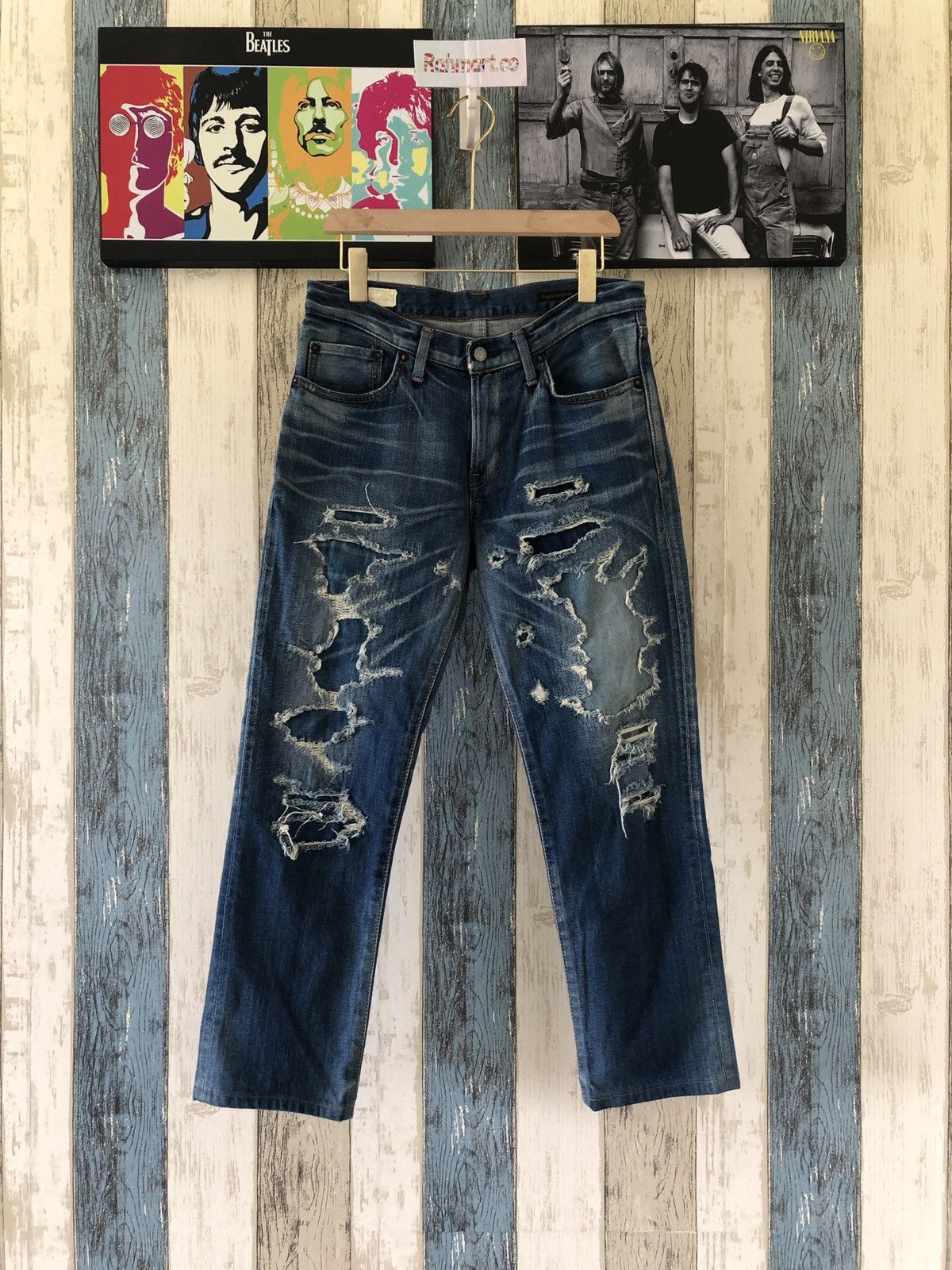 Distressed Edwin Jeans Number Nine Style