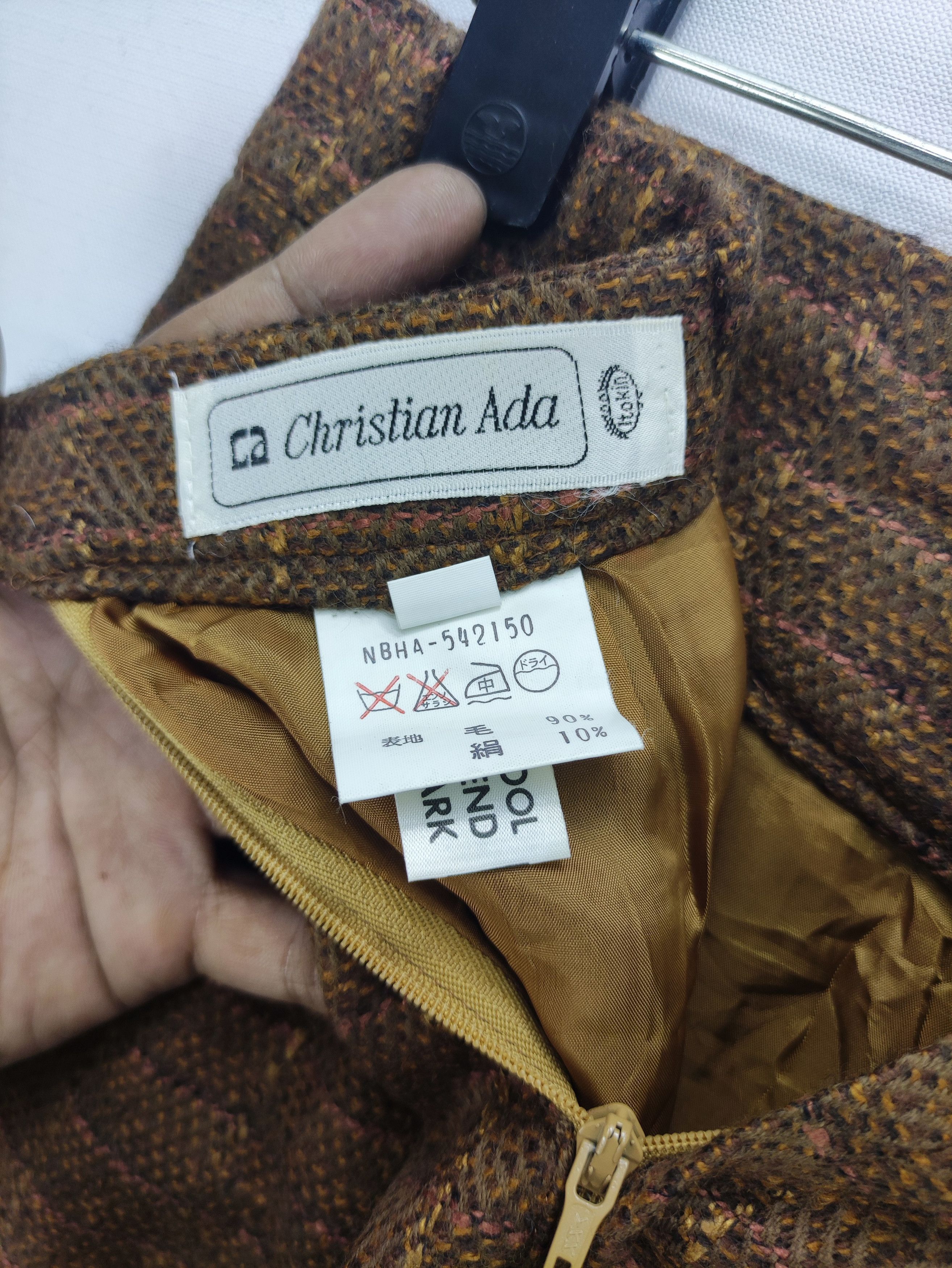 Designer × Vintage Vintage Christian Ada Wool Midi Skirt Size 26" / US 2 / IT 38 - 4 Thumbnail