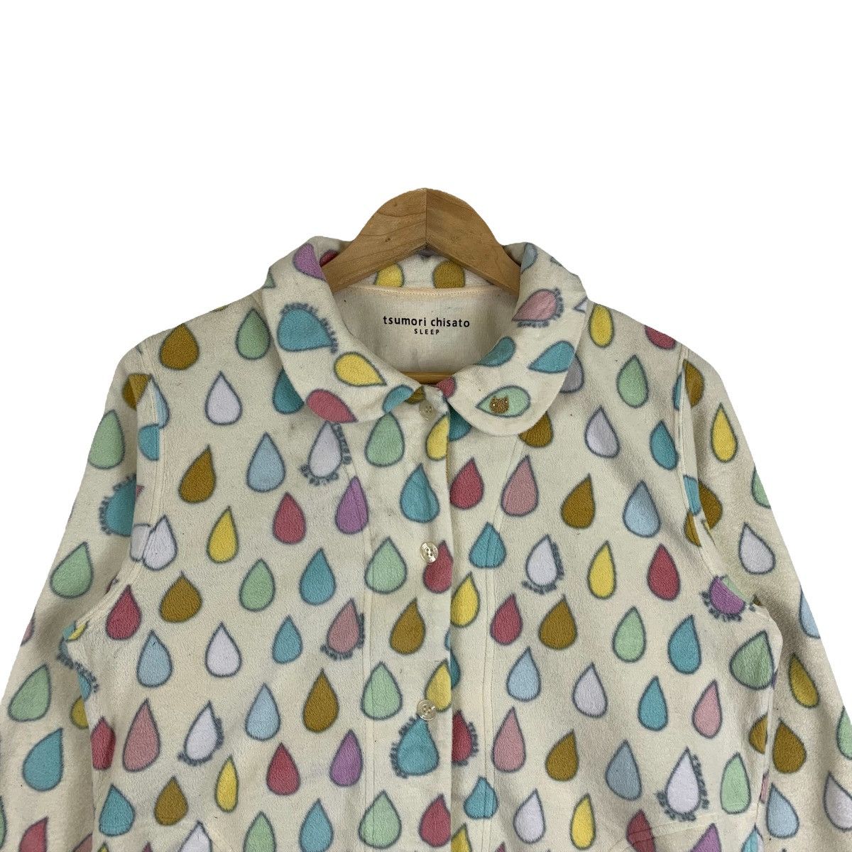 Tsumori Chisato Issey Miyake Japanese Brand Polkadot Design Fleece Shirts Size M / US 6-8 / IT 42-44 - 5 Thumbnail