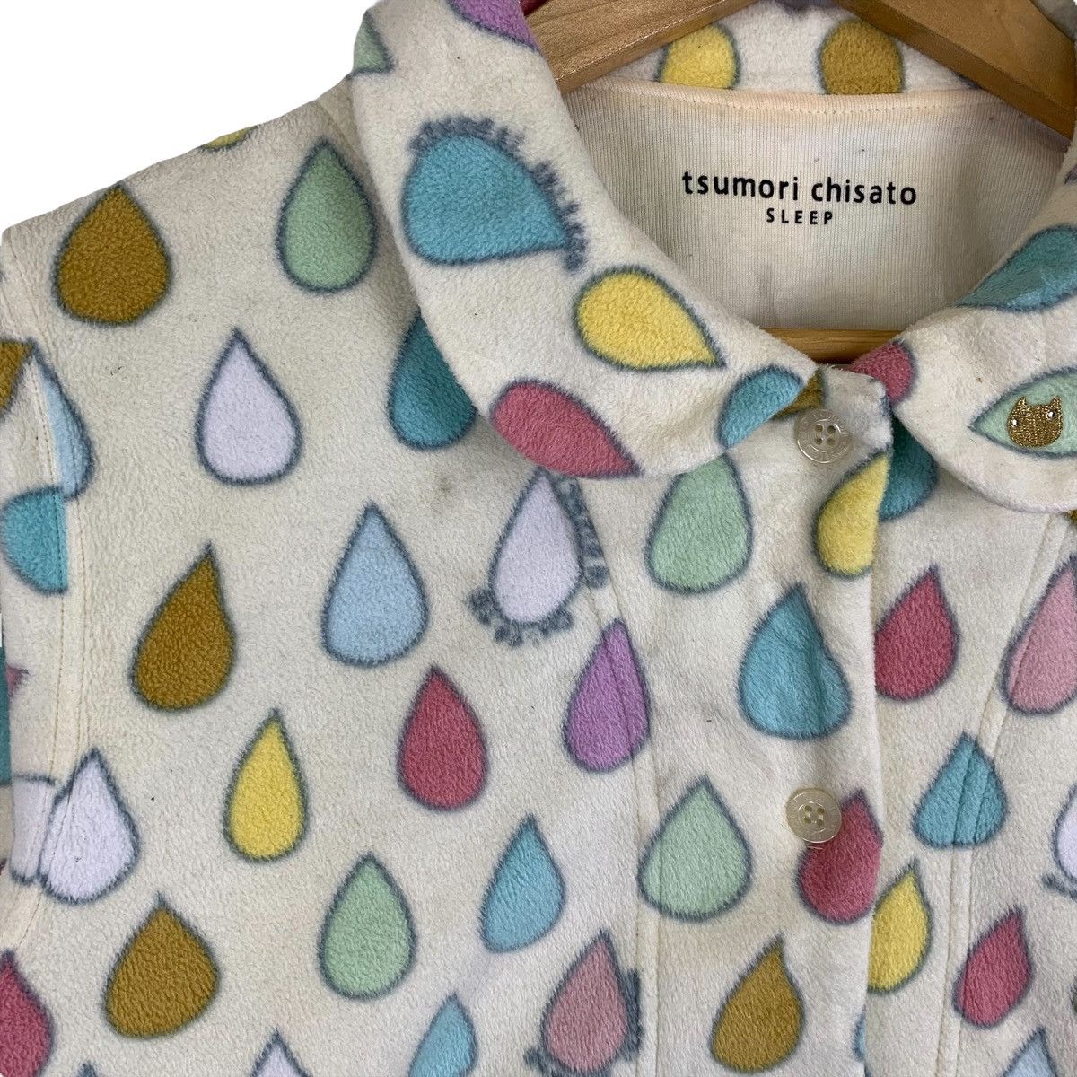 Tsumori Chisato Issey Miyake Japanese Brand Polkadot Design Fleece Shirts Size M / US 6-8 / IT 42-44 - 9 Thumbnail