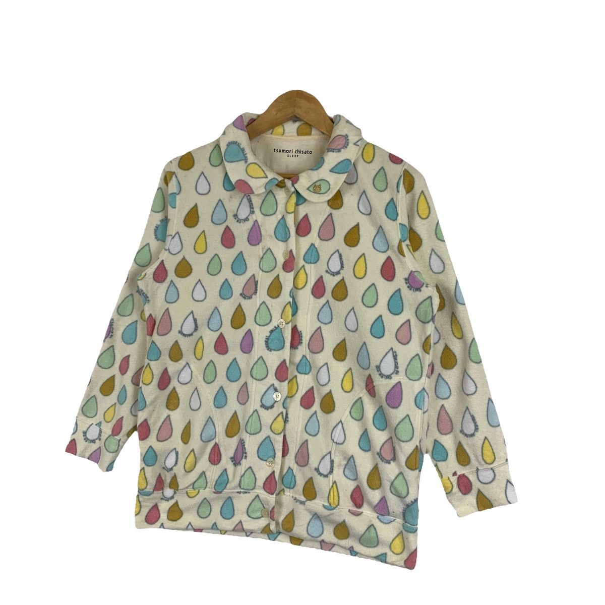 Tsumori Chisato Issey Miyake Japanese Brand Polkadot Design Fleece Shirts Size M / US 6-8 / IT 42-44 - 4 Thumbnail