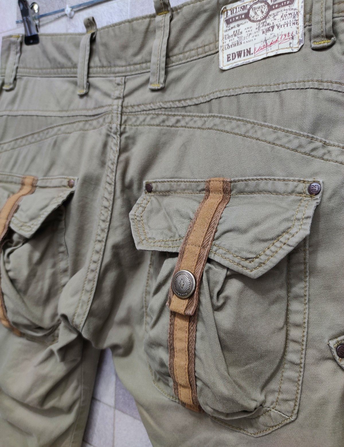 Edwin DOPE! EDWIN Exclusive Vintage Military Cargo Short Pants Size US 30 / EU 46 - 6 Thumbnail