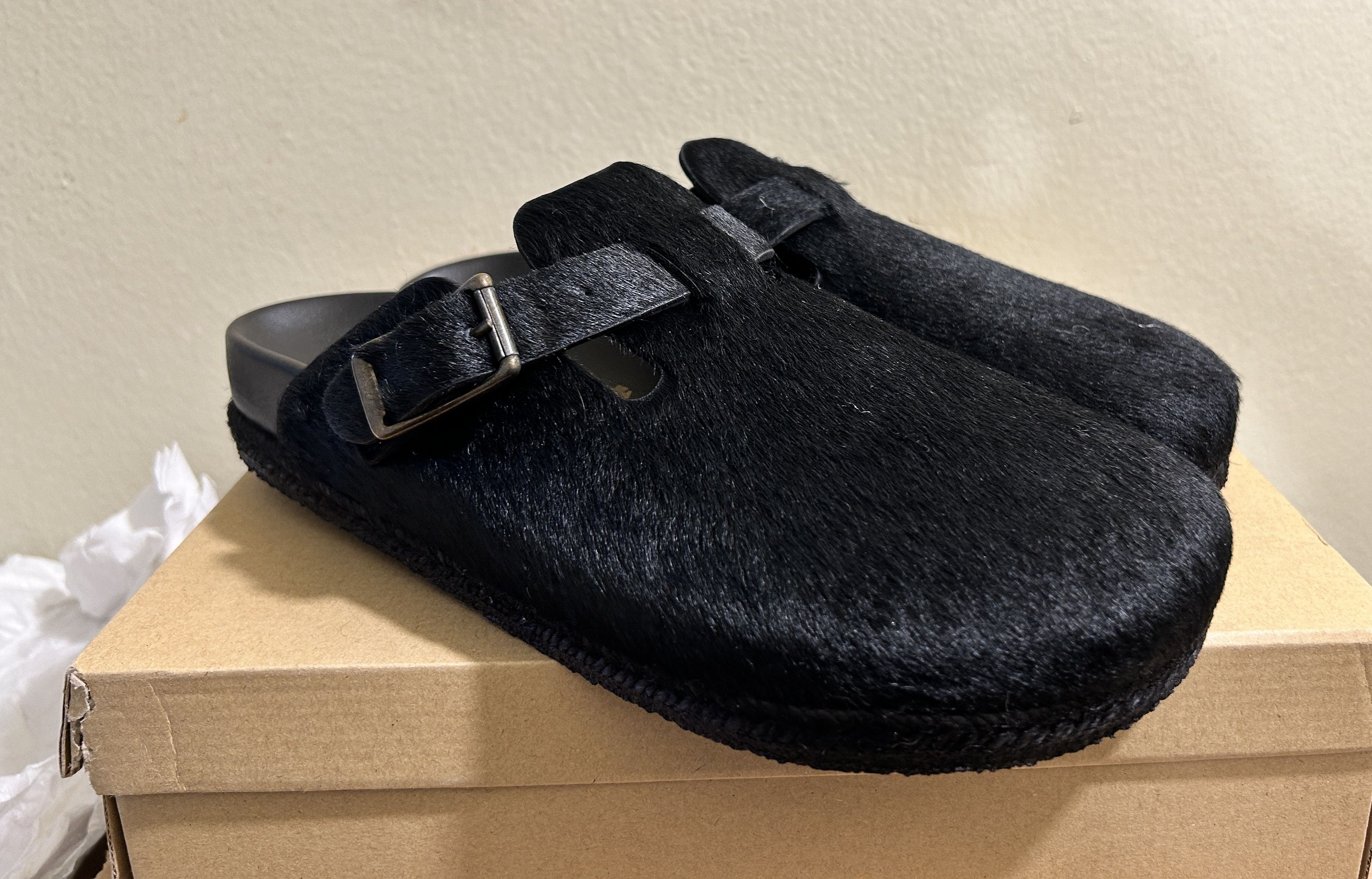 YUKETEN Sal 1 Calf Hair Clogs Leather / Black Bostonian