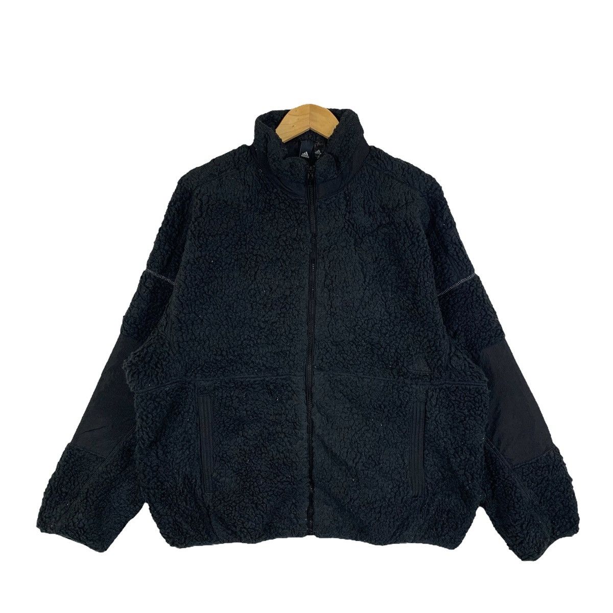 ADIDAS Equipment 3 Stripes Fleece Zipper Sweaters Jacket