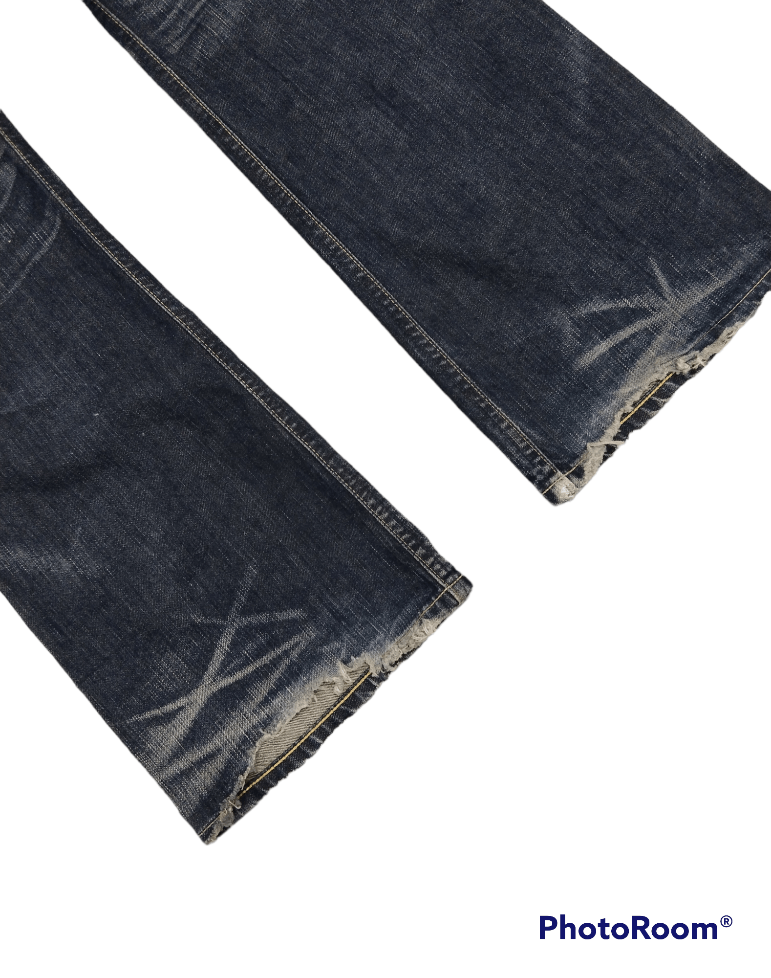 Edwin FLARE🔥SUPER SICK RIPED EDWIN DENIM PANTS Size US 32 / EU 48 - 7 Thumbnail