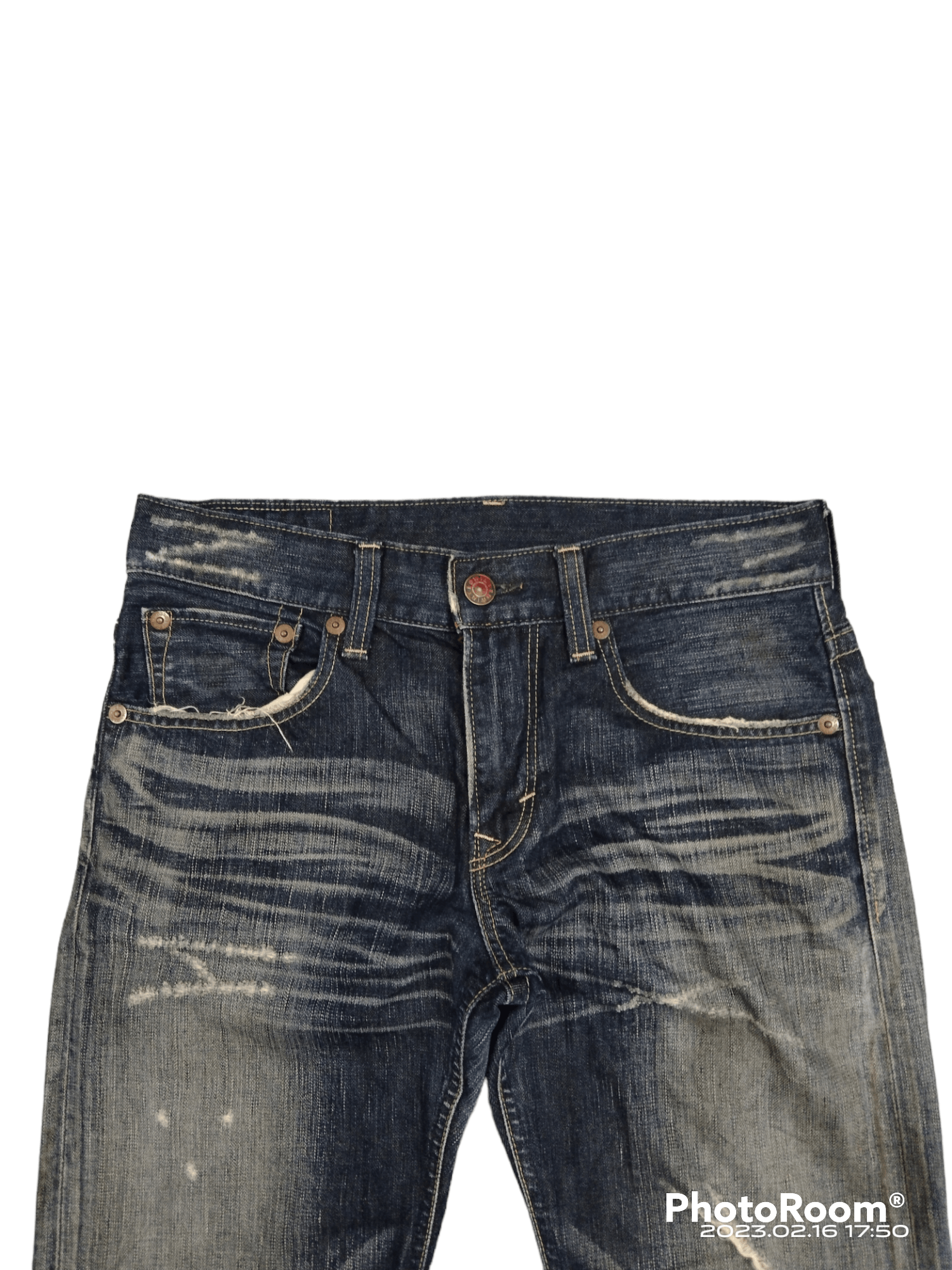 Edwin FLARE🔥SUPER SICK RIPED EDWIN DENIM PANTS Size US 32 / EU 48 - 4 Thumbnail