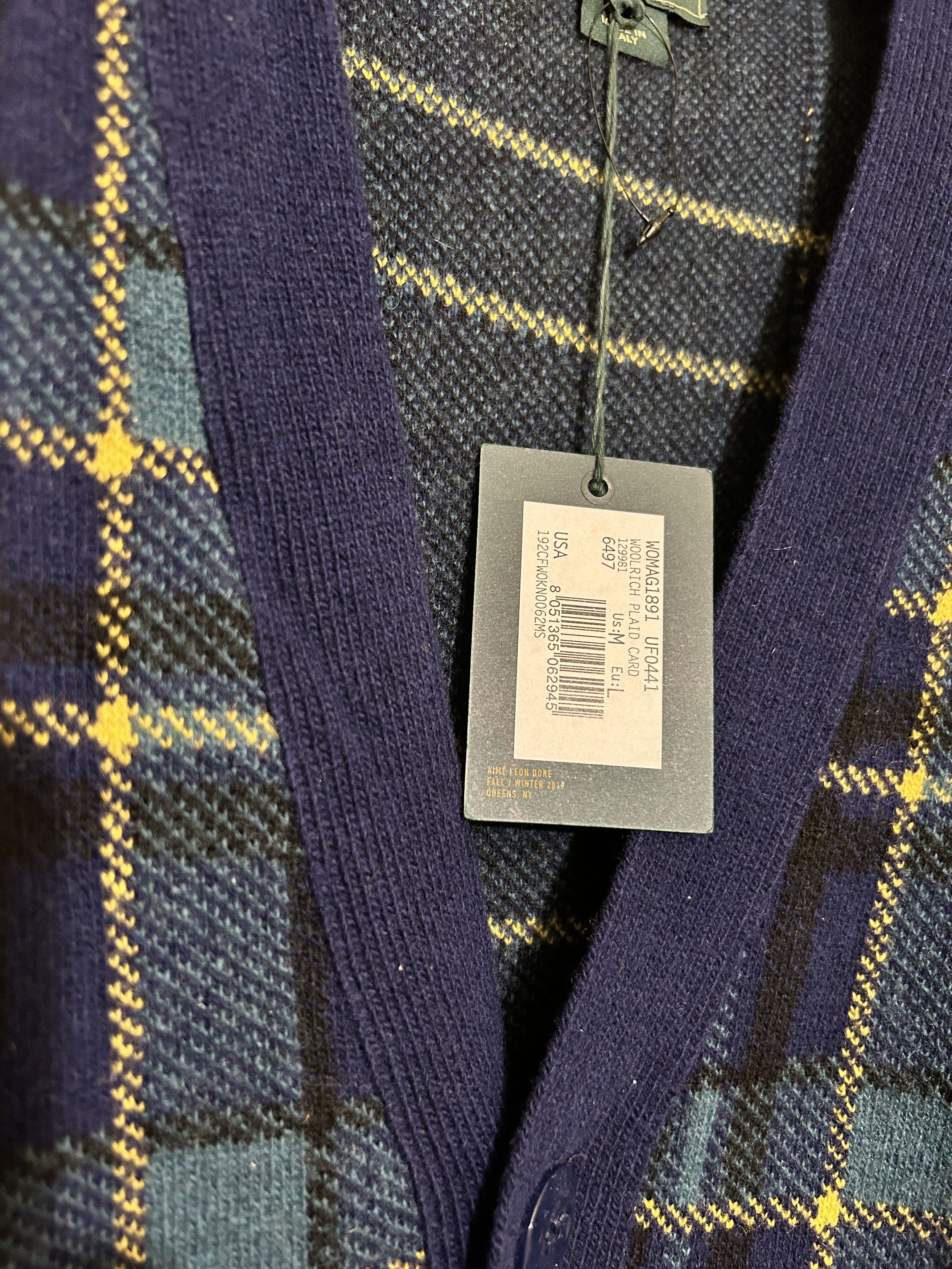 Aime Leon Dore × Woolrich Woolen Mills AIME LEON DORE X WOOLRICH PLAID CARDIGAN GREEN Size US L / EU 52-54 / 3 - 5 Thumbnail
