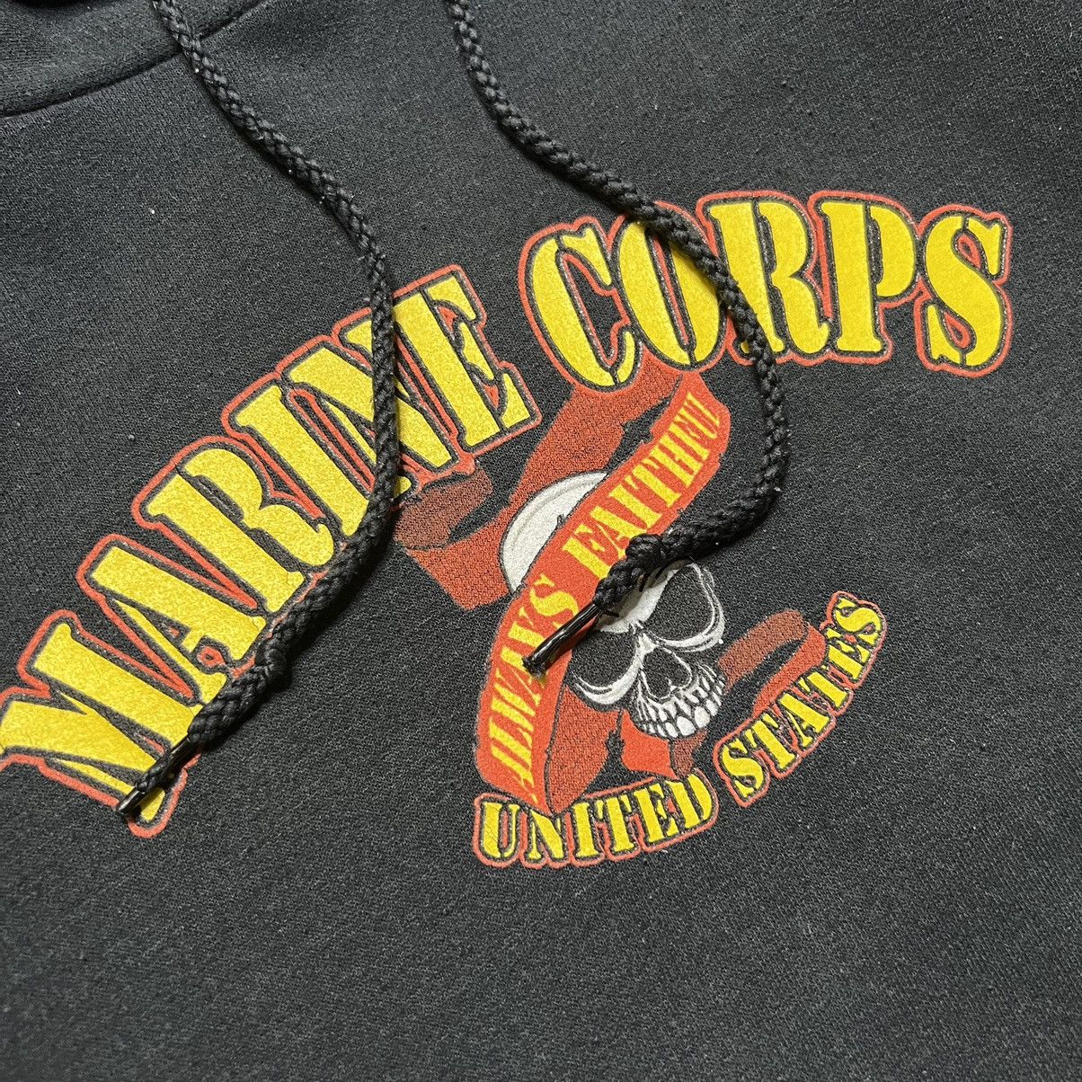 Vintage Vintage USMC marine corps hoodie Size US XL / EU 56 / 4 - 4 Thumbnail