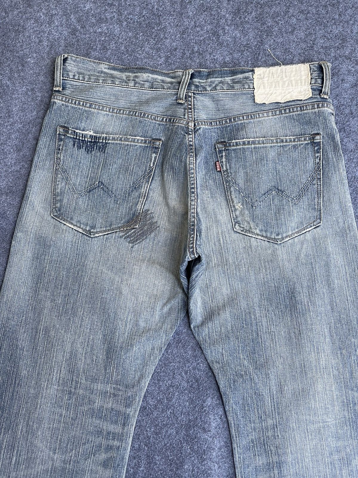 Edwin Rare🔥Japanese Edwin Patchwork Distressed Denim Size US 36 / EU 52 - 6 Thumbnail