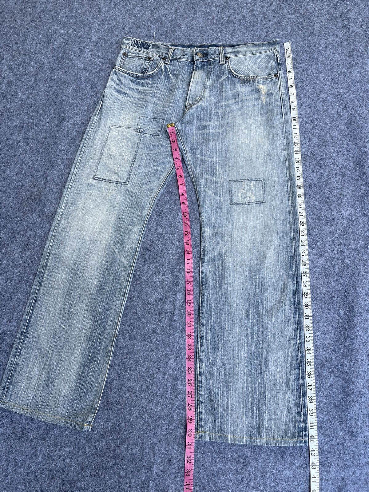 Edwin Rare🔥Japanese Edwin Patchwork Distressed Denim Size US 36 / EU 52 - 13 Thumbnail