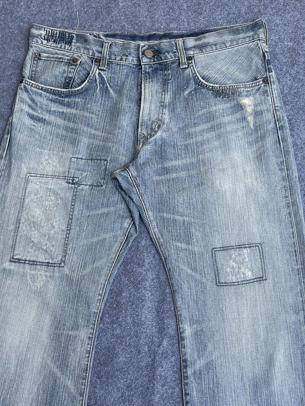 Edwin Rare🔥Japanese Edwin Patchwork Distressed Denim Size US 36 / EU 52 - 1 Thumbnail