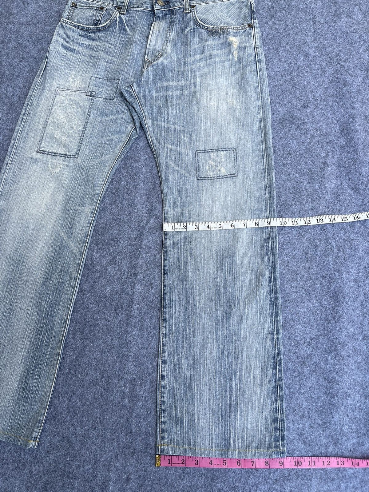 Edwin Rare🔥Japanese Edwin Patchwork Distressed Denim Size US 36 / EU 52 - 12 Thumbnail