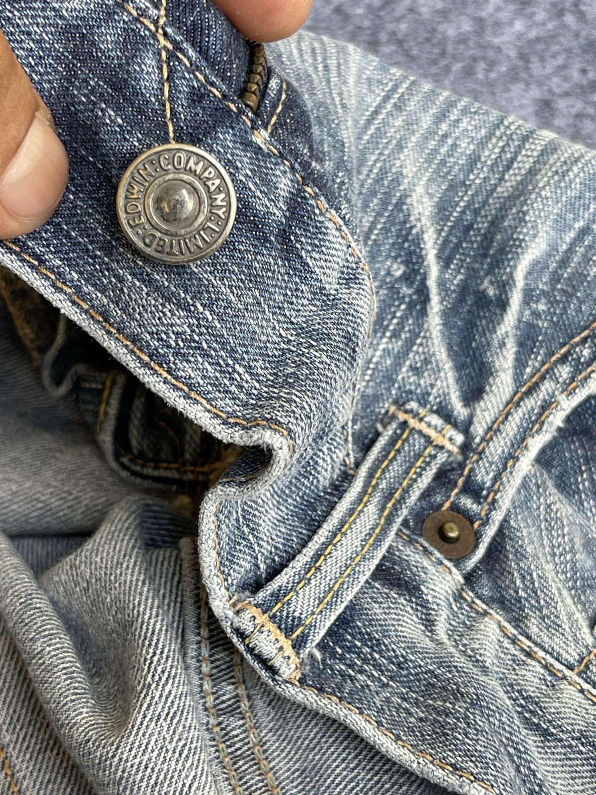 Edwin Rare🔥Japanese Edwin Patchwork Distressed Denim Size US 36 / EU 52 - 10 Thumbnail