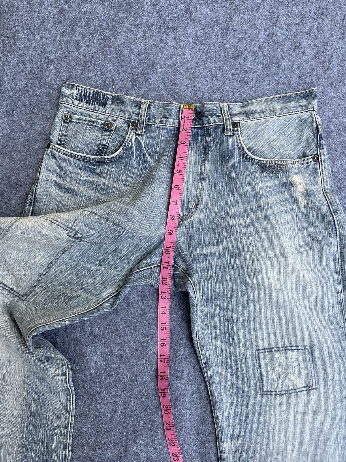 Edwin Rare🔥Japanese Edwin Patchwork Distressed Denim Size US 36 / EU 52 - 14 Thumbnail