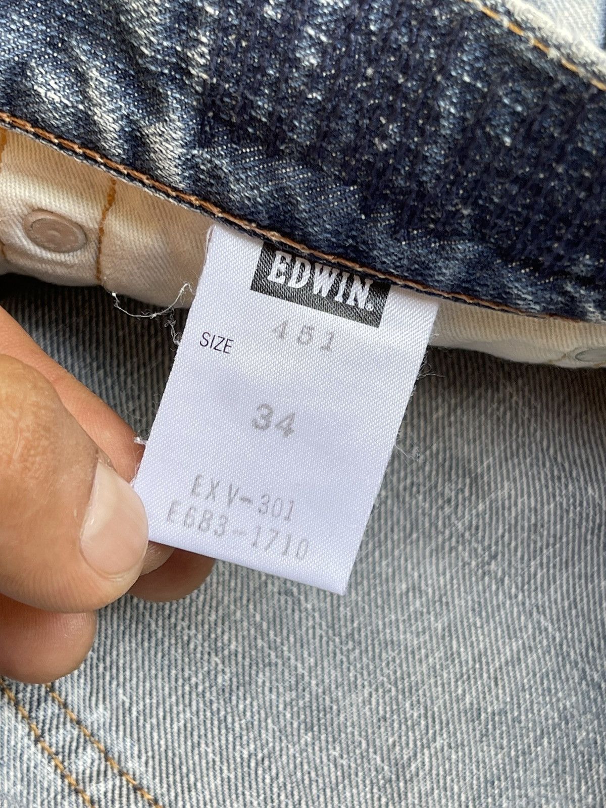 Edwin Rare🔥Japanese Edwin Patchwork Distressed Denim Size US 36 / EU 52 - 8 Thumbnail