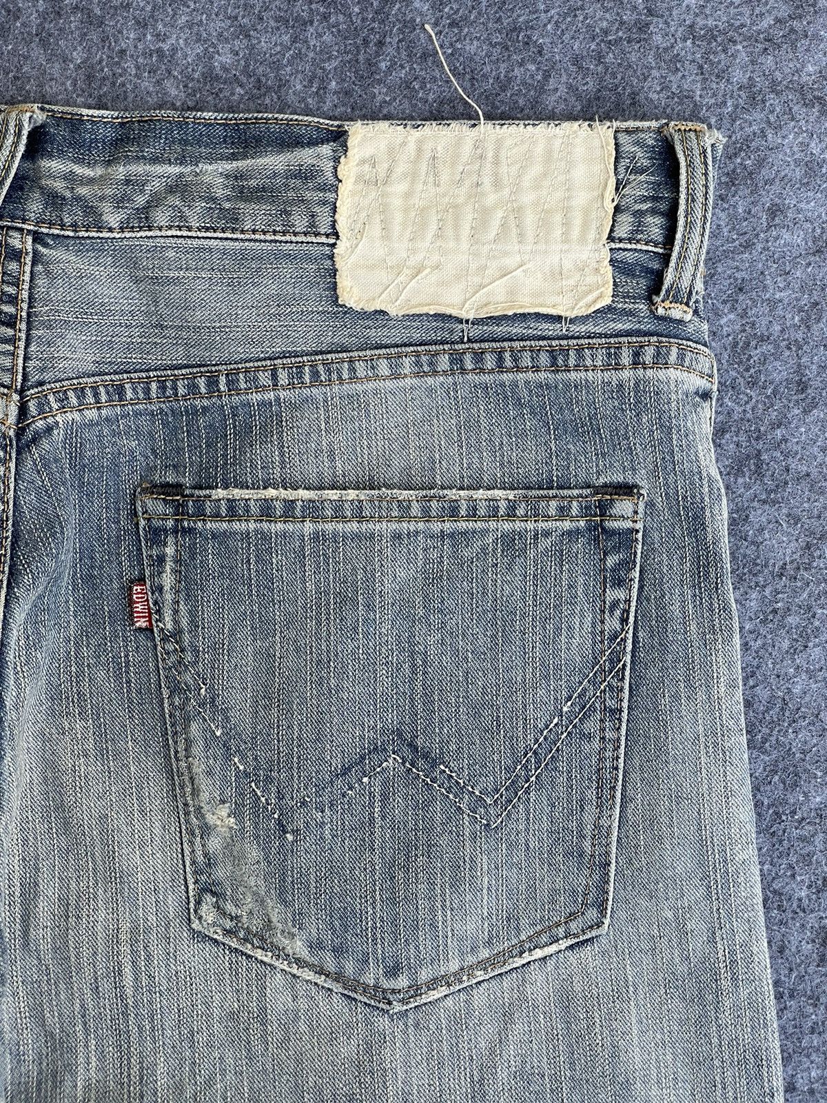 Edwin Rare🔥Japanese Edwin Patchwork Distressed Denim Size US 36 / EU 52 - 7 Thumbnail