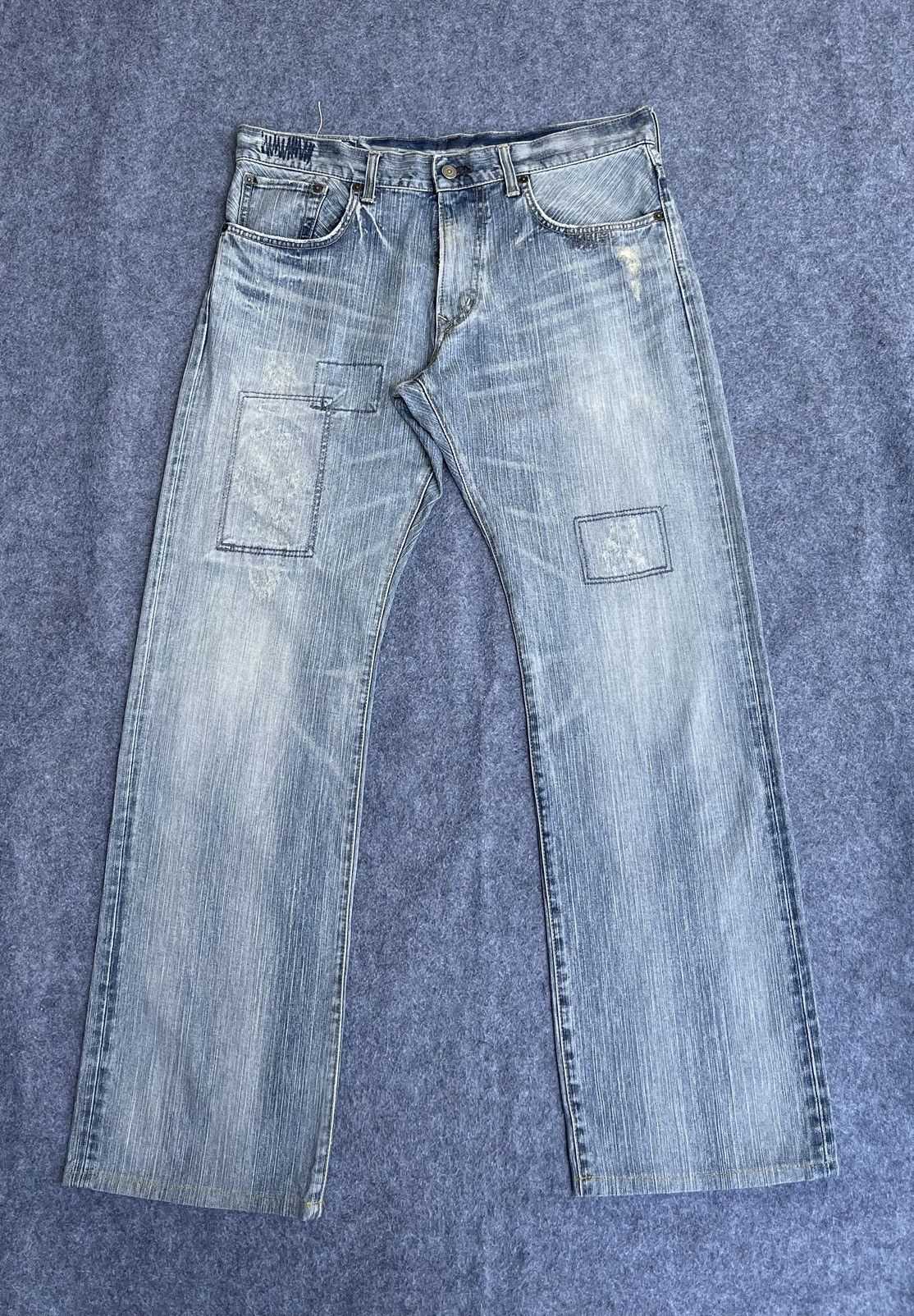 Edwin Rare🔥Japanese Edwin Patchwork Distressed Denim Size US 36 / EU 52 - 2 Thumbnail