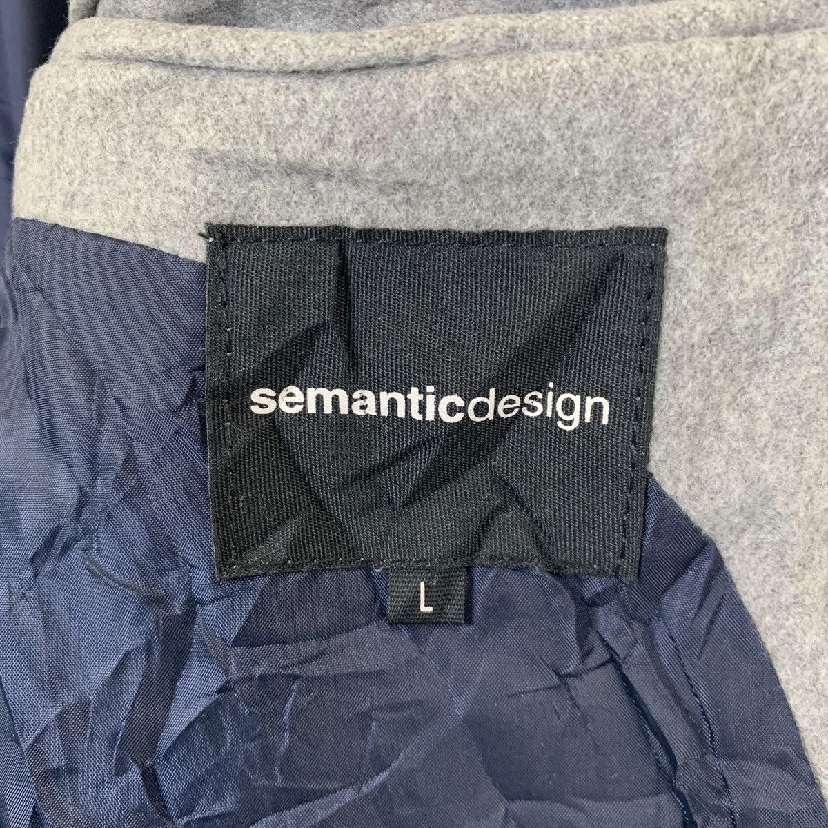 Japanese Brand SEMANTIC DESIGN Japanese Brand Design Wool Long Coat Jacket Size US L / EU 52-54 / 3 - 6 Thumbnail