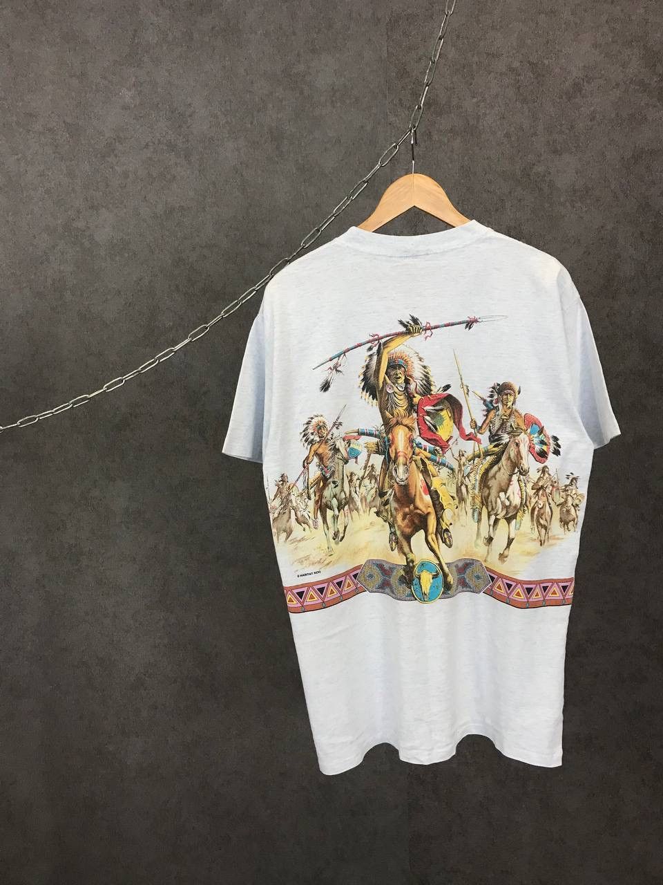 Habitat Indians history vintage habitat made in USA overprinted tee Size US L / EU 52-54 / 3 - 7 Thumbnail