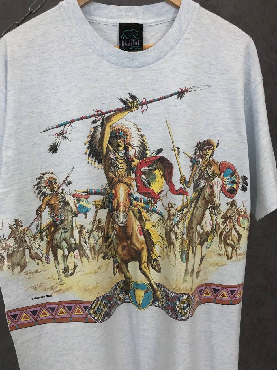 Habitat Indians history vintage habitat made in USA overprinted tee Size US L / EU 52-54 / 3 - 3 Thumbnail