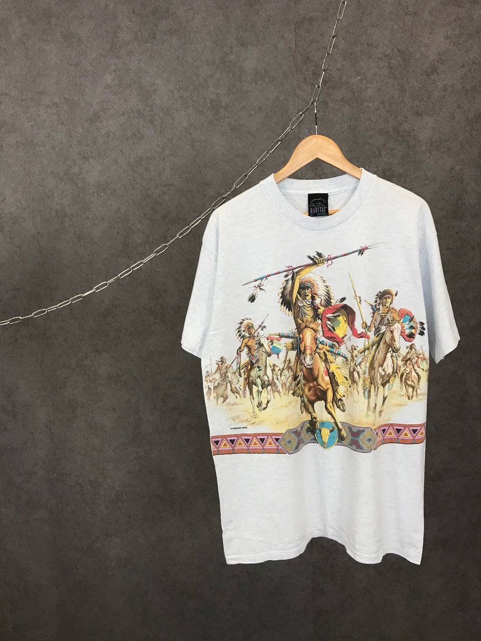 Habitat Indians history vintage habitat made in USA overprinted tee Size US L / EU 52-54 / 3 - 1 Thumbnail