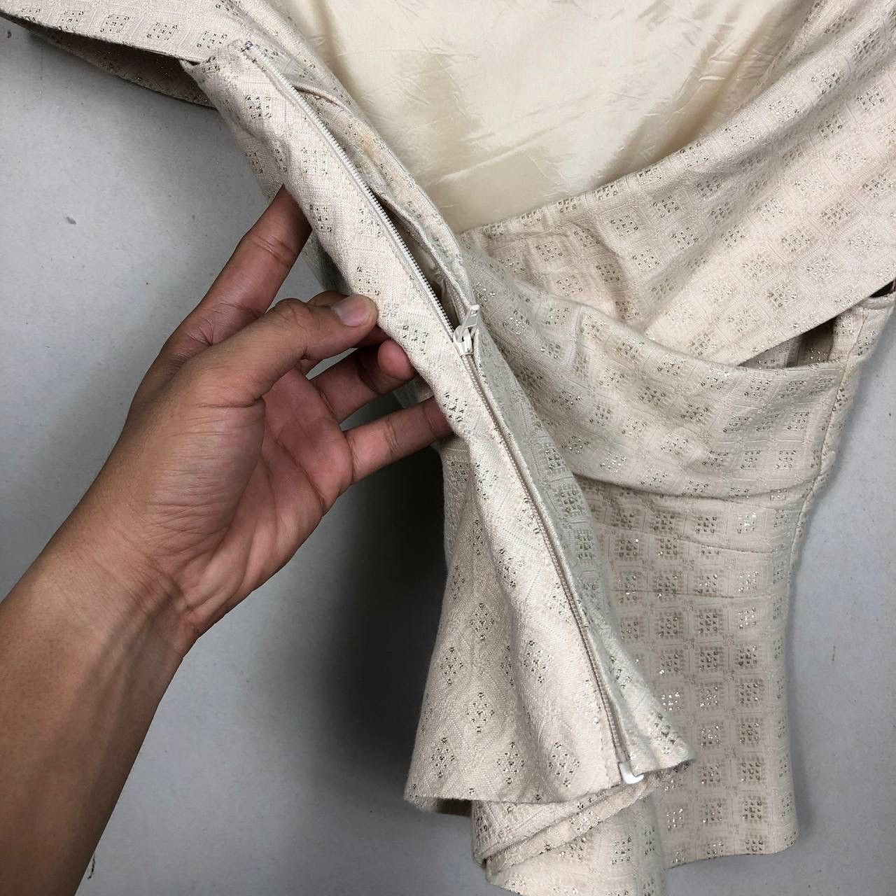 Balmain Balmain Crop Top Blouse Beige Size S / US 4 / IT 40 - 7 Thumbnail