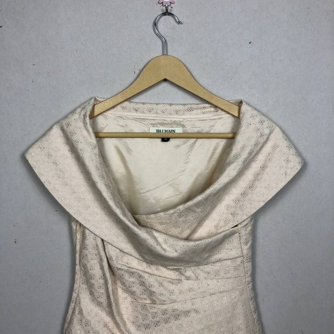 Balmain Balmain Crop Top Blouse Beige Size S / US 4 / IT 40 - 3 Thumbnail