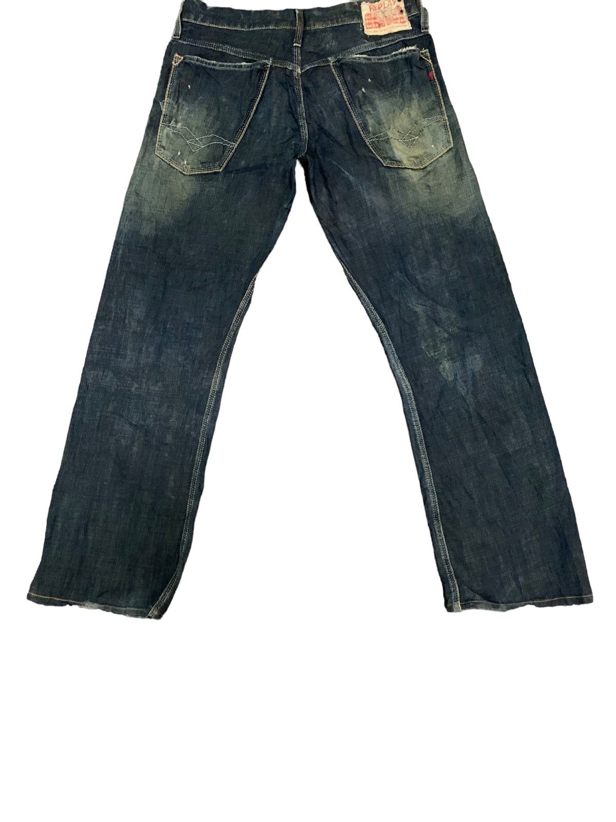 If Six Was Nine × Replay Vintage Replay Distress Style Bush Denim Jeans Size US 32 / EU 48 - 8 Thumbnail