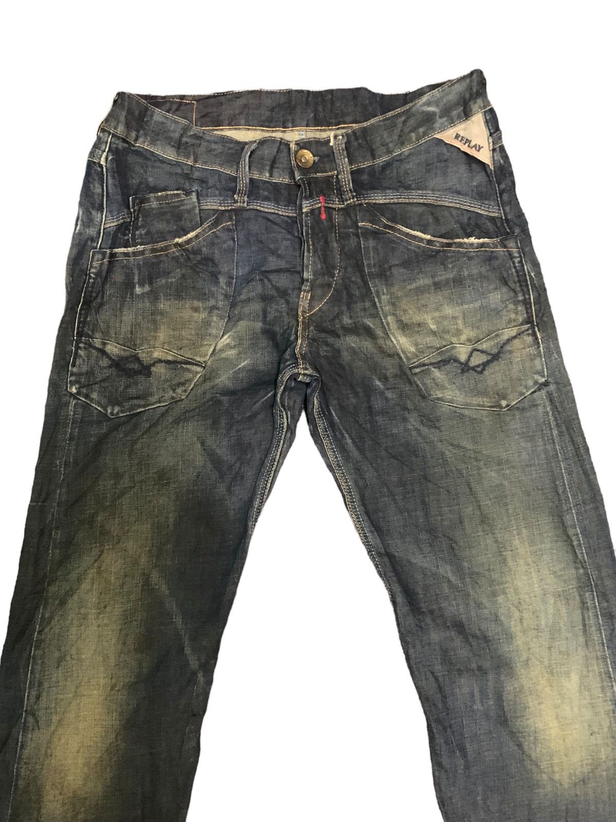 If Six Was Nine × Replay Vintage Replay Distress Style Bush Denim Jeans Size US 32 / EU 48 - 3 Thumbnail