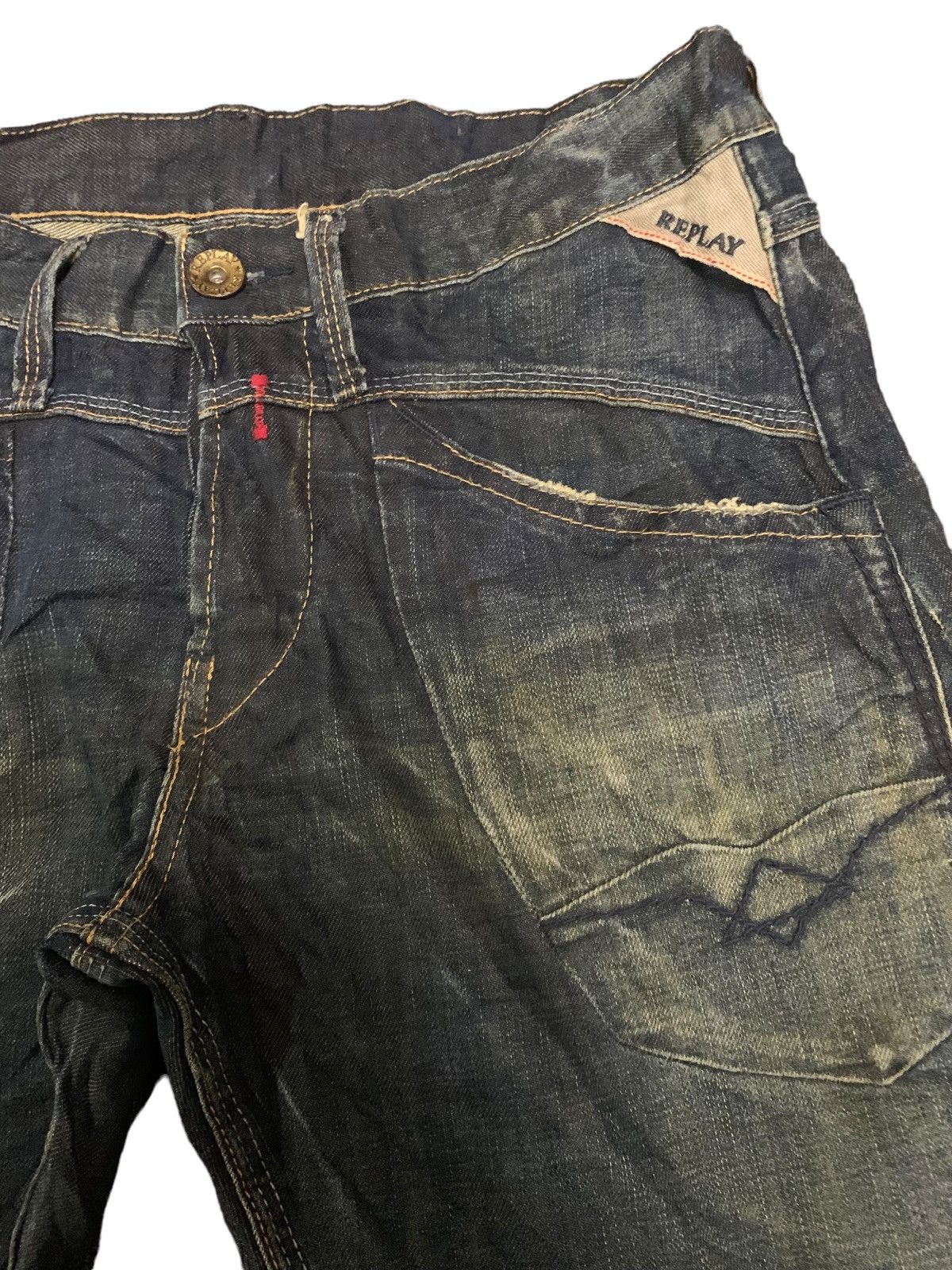 If Six Was Nine × Replay Vintage Replay Distress Style Bush Denim Jeans Size US 32 / EU 48 - 5 Thumbnail